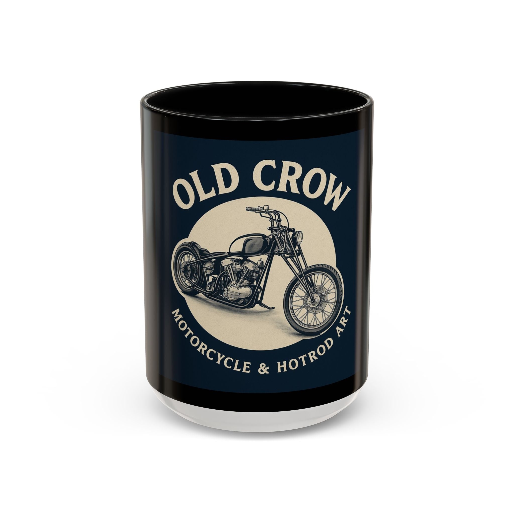 4 Old Crow Motorcycle Art Coffee Mug