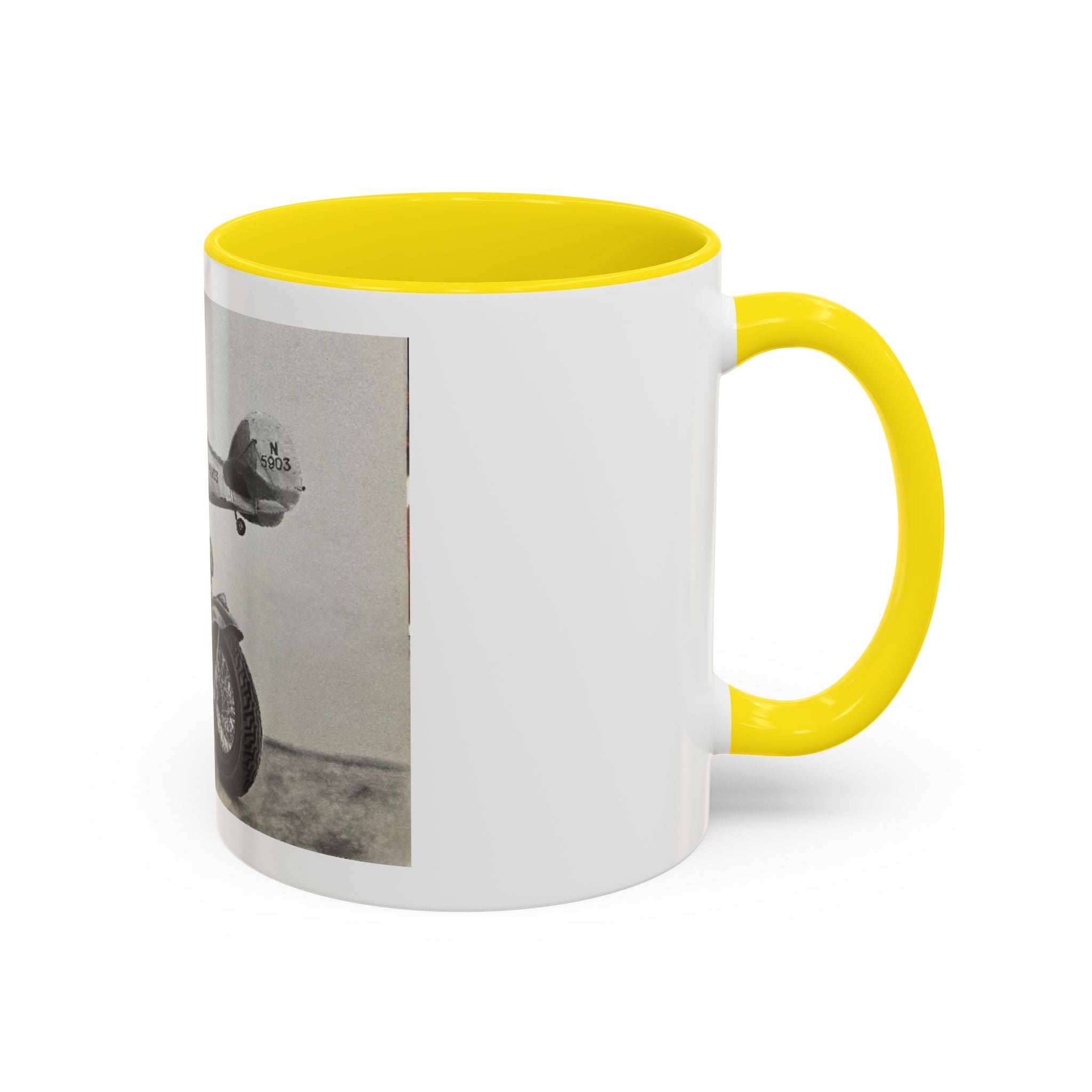 Vintage Motorcycle & Plane Coffee Mug