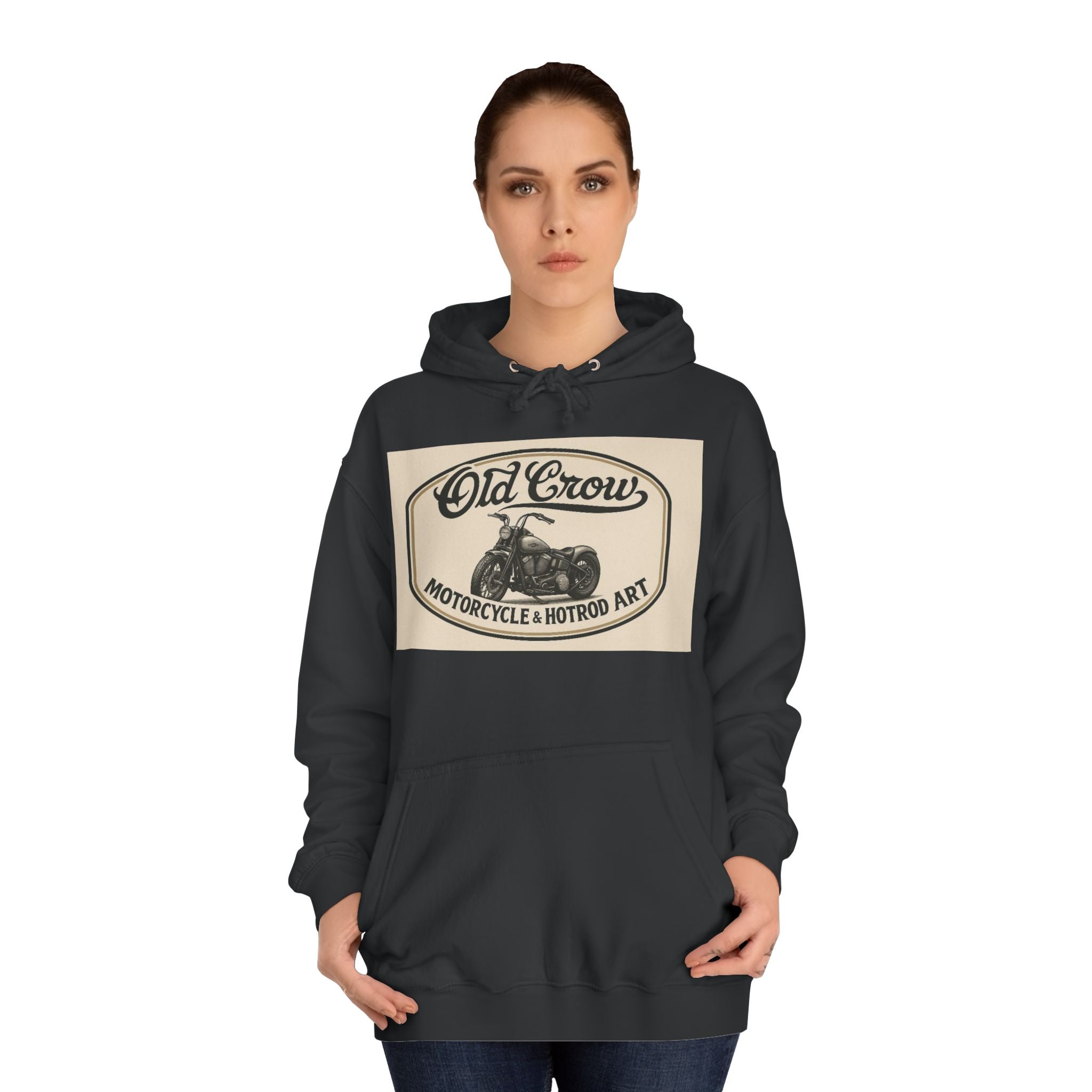 Old Crow Motorcycle & Hotrod College Hoodie