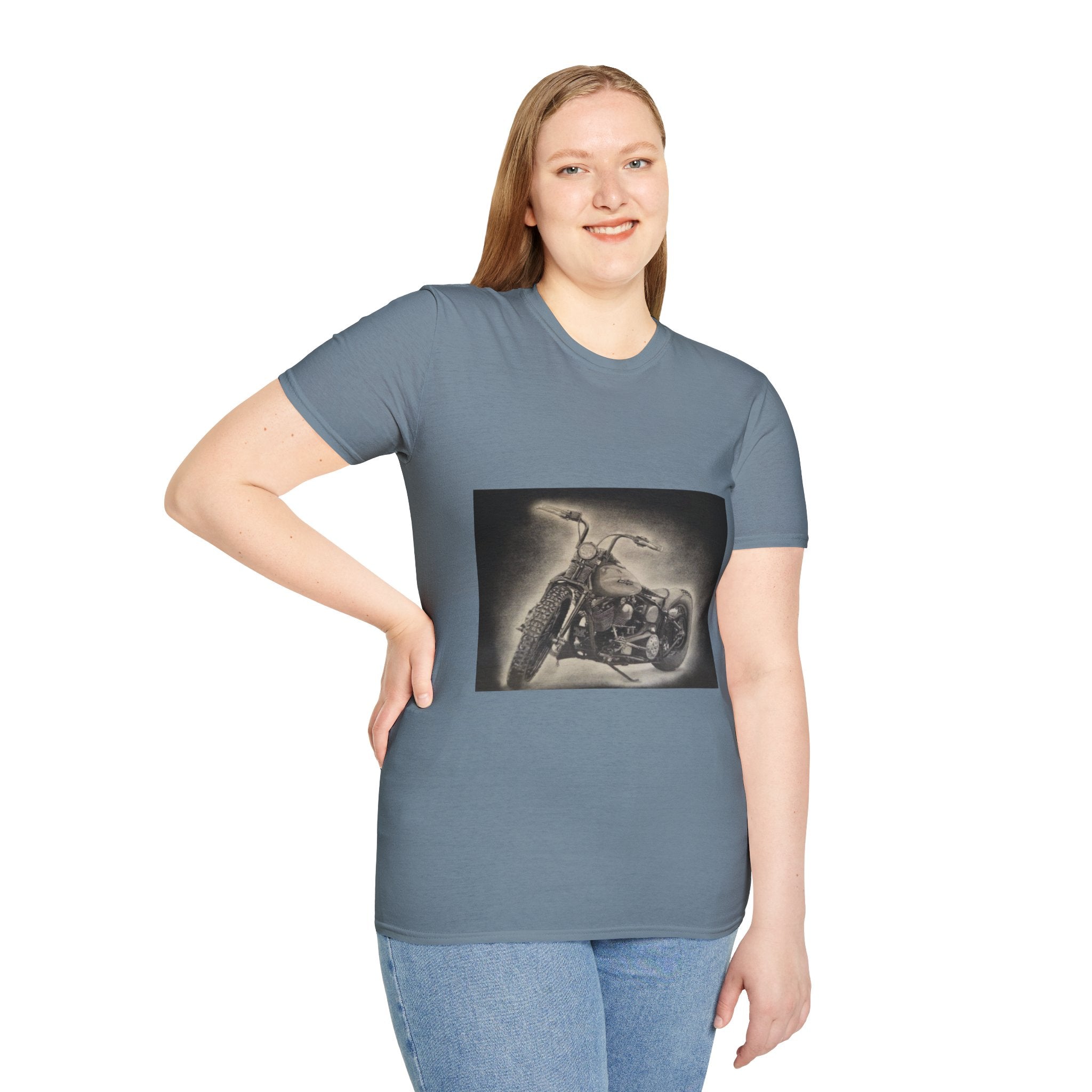 Custom Bobber Bike Canvas T-Shirt