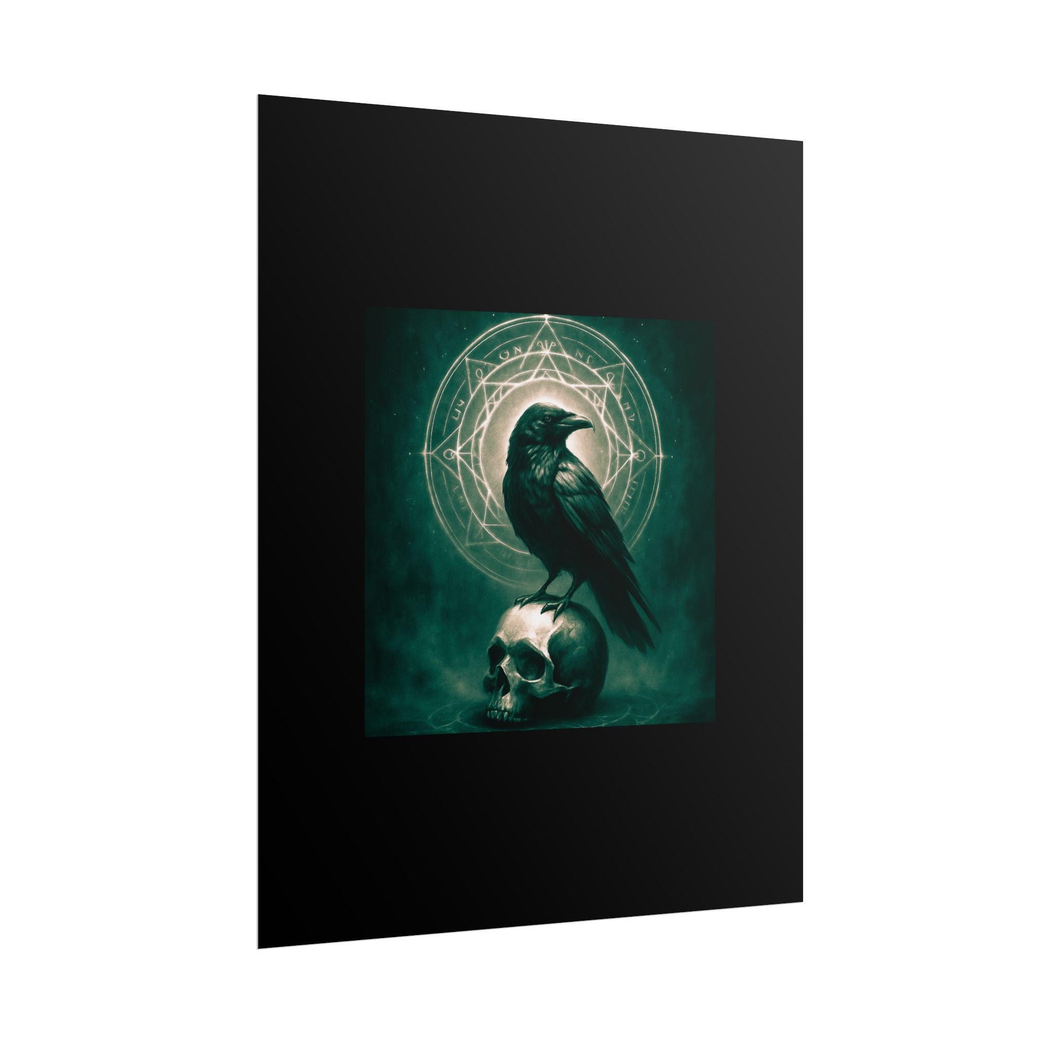 Mystical Raven Art Poster | Dark Aesthetic Wall Decor for Home