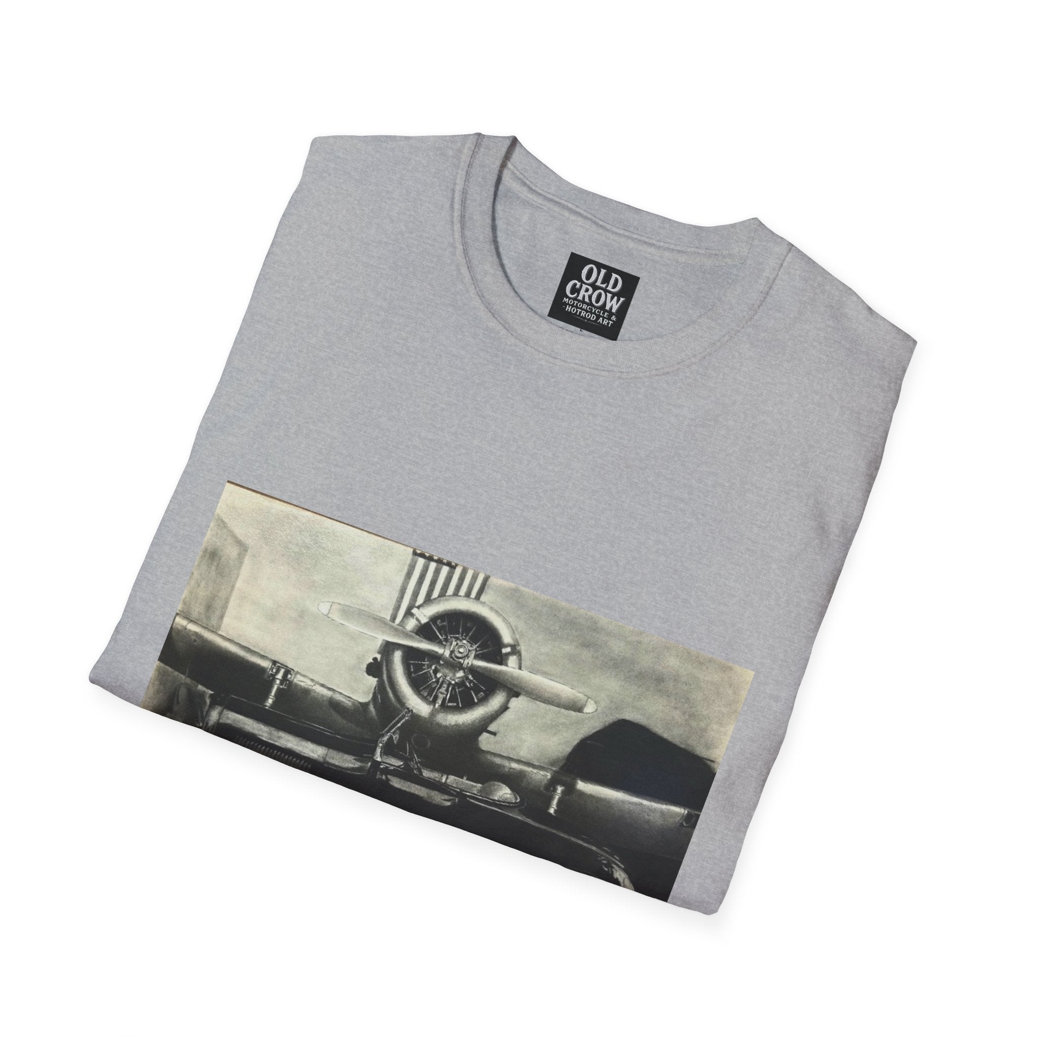 Speed & Sky Softstyle T-Shirt, WW2 Airplane, Hotrod Roadster