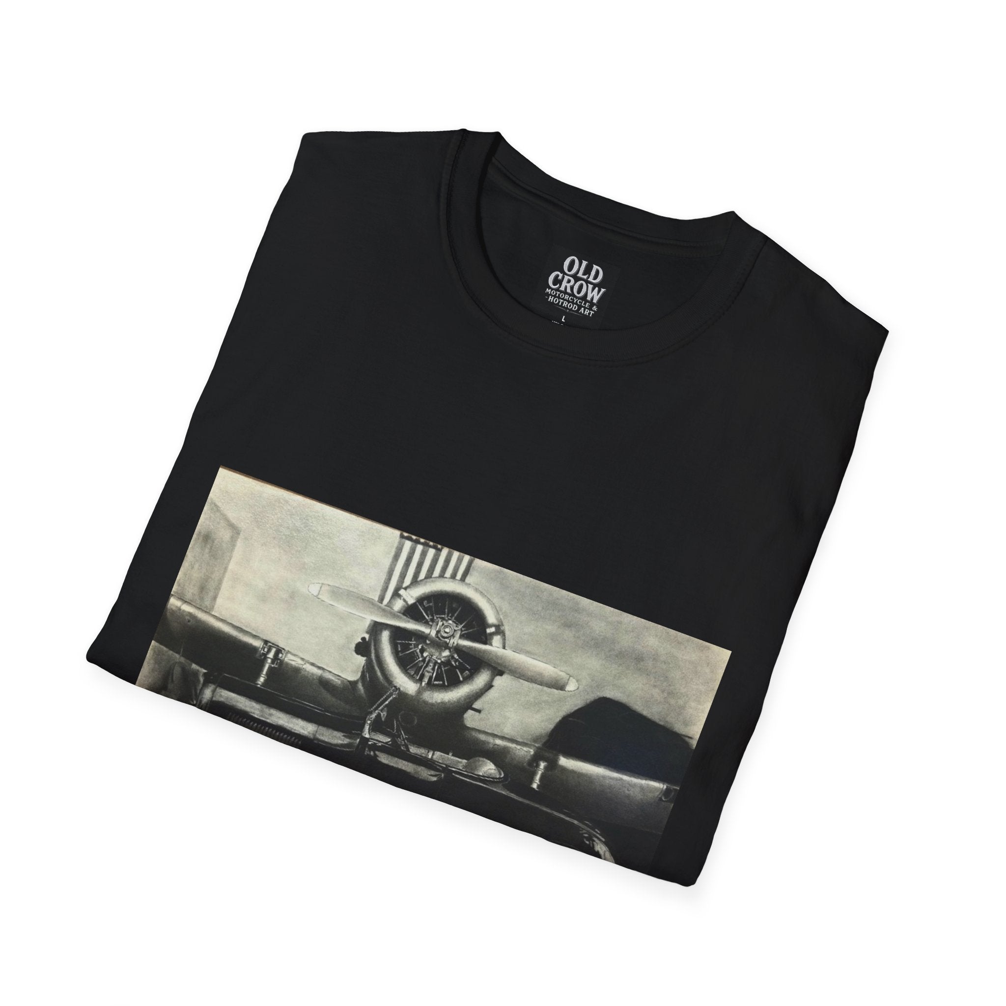 Speed & Sky Softstyle T-Shirt, WW2 Airplane, Hotrod Roadster