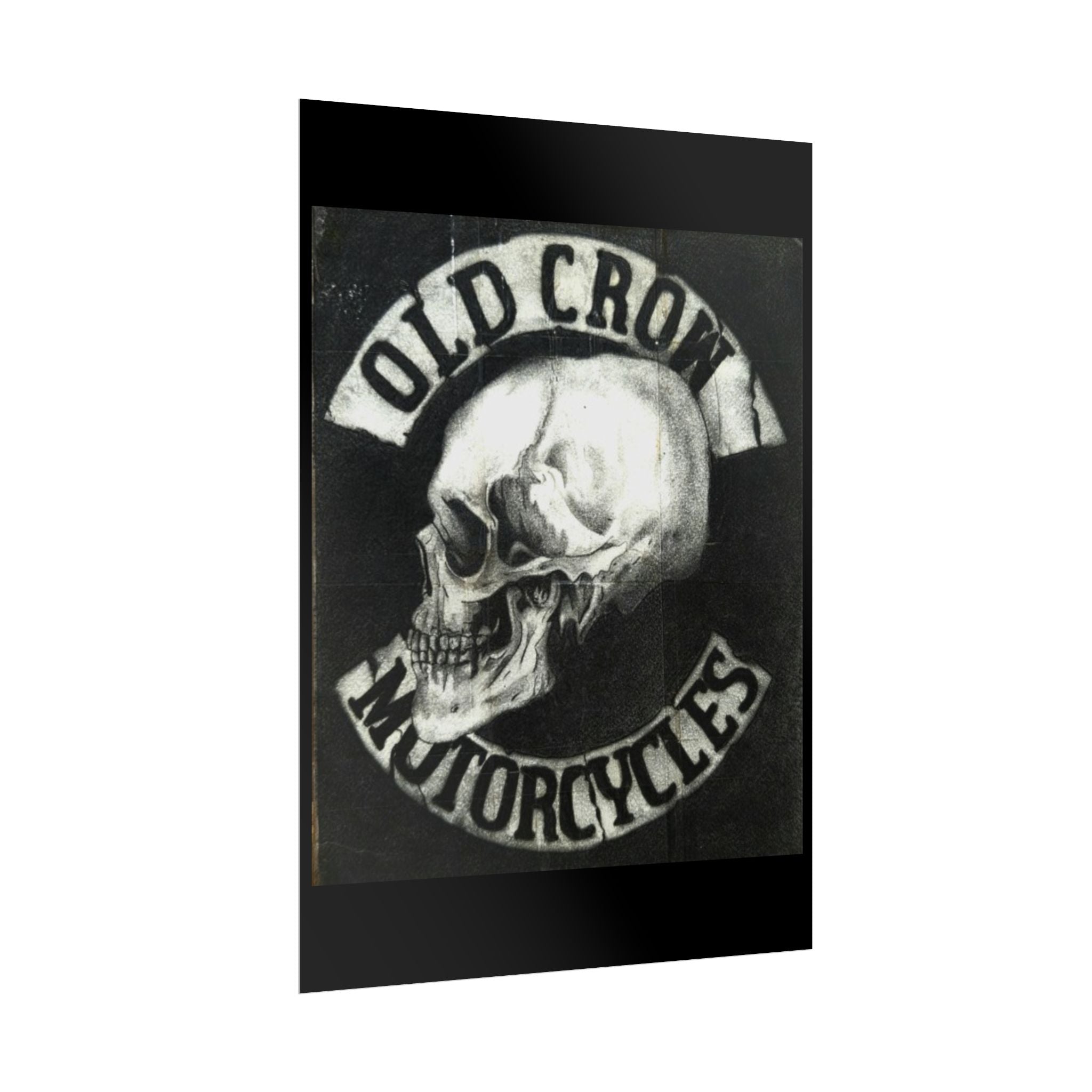 Vintage Motorcycle Skull Rolled Posters