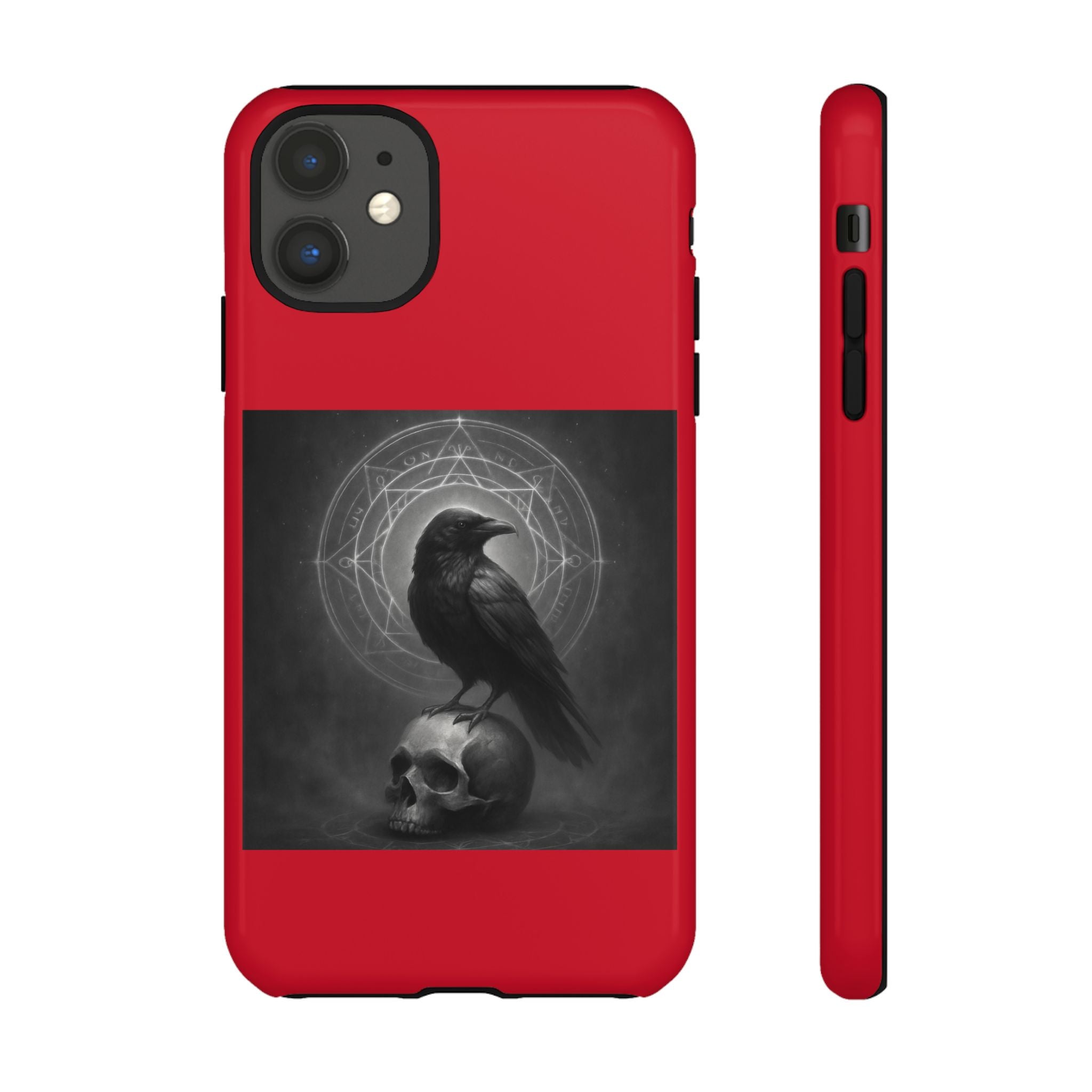 Occult Raven Sigil & Skull Art Cases