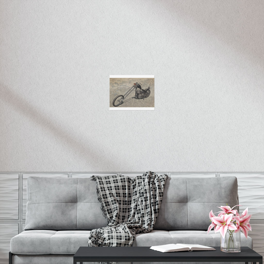 Forked Lightning Motorcycle Poster