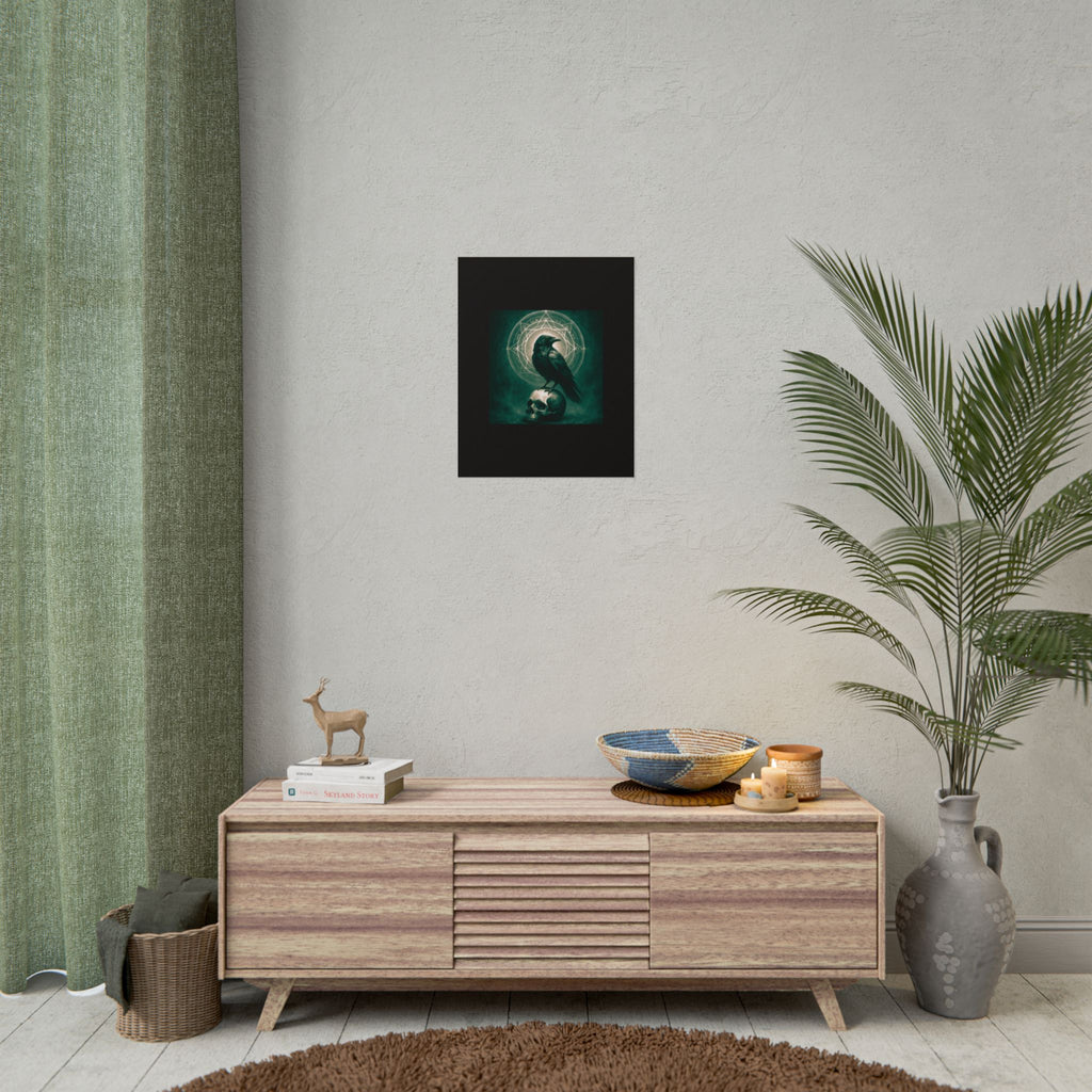Mystical Raven Art Poster | Dark Aesthetic Wall Decor for Home