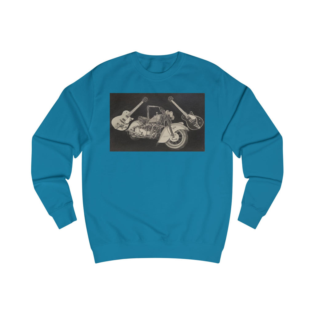 Retro Motorcycle and Guitar Duo Sweatshirt