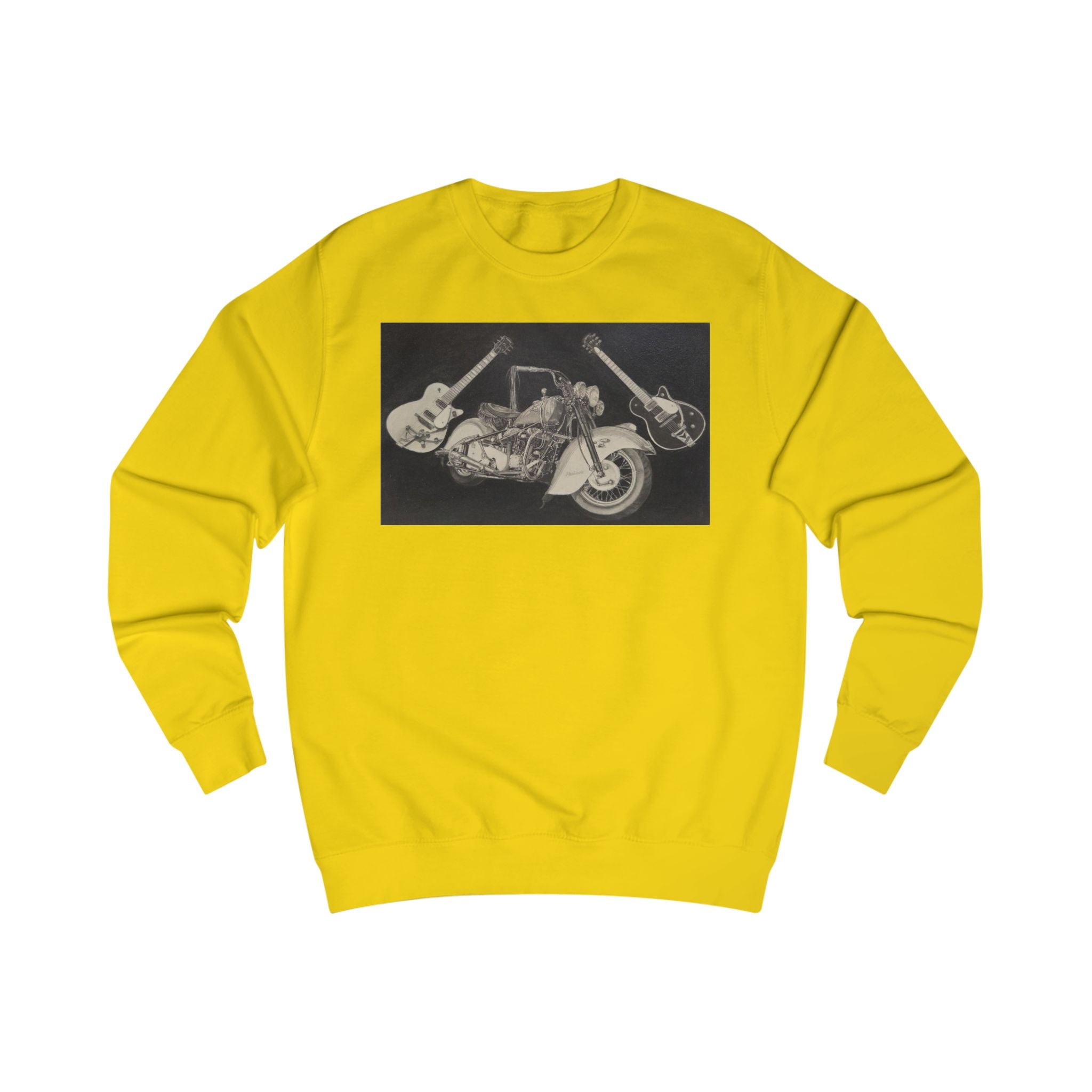 Retro Motorcycle and Guitar Duo Sweatshirt