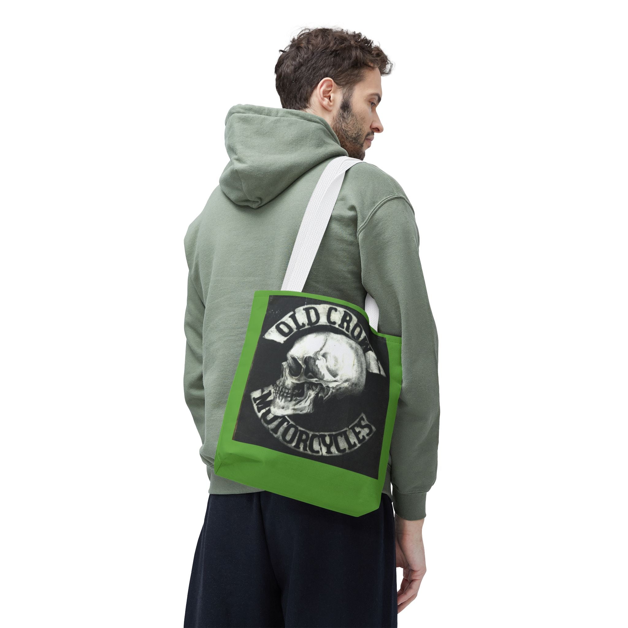Old Crow Motorcycles Skull Emblem Tote Bag