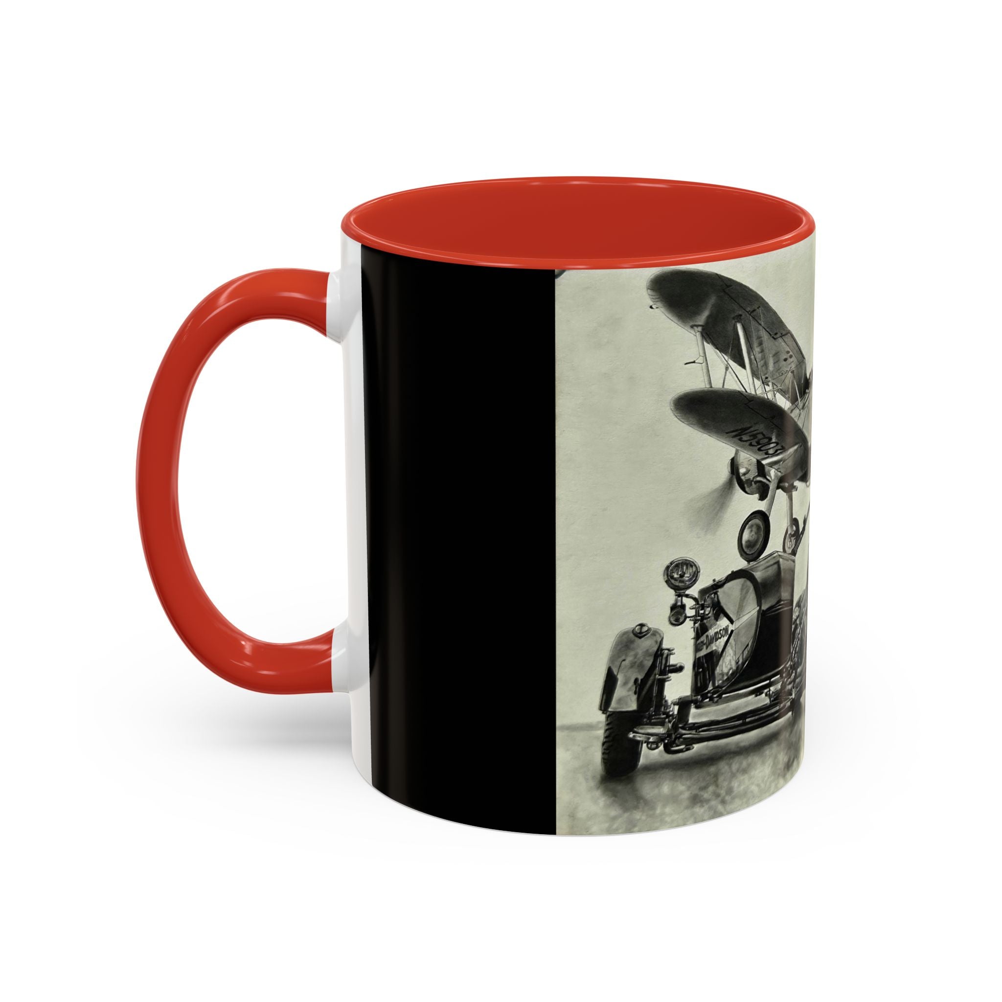 17 Retro Motorcycle & Airplane Coffee Mug