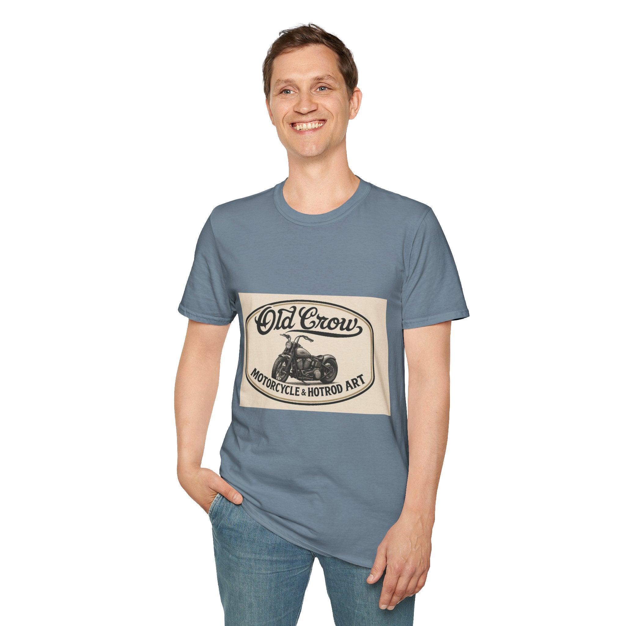 Retro Biker Life Old Crow Shop Sign T-Shirt