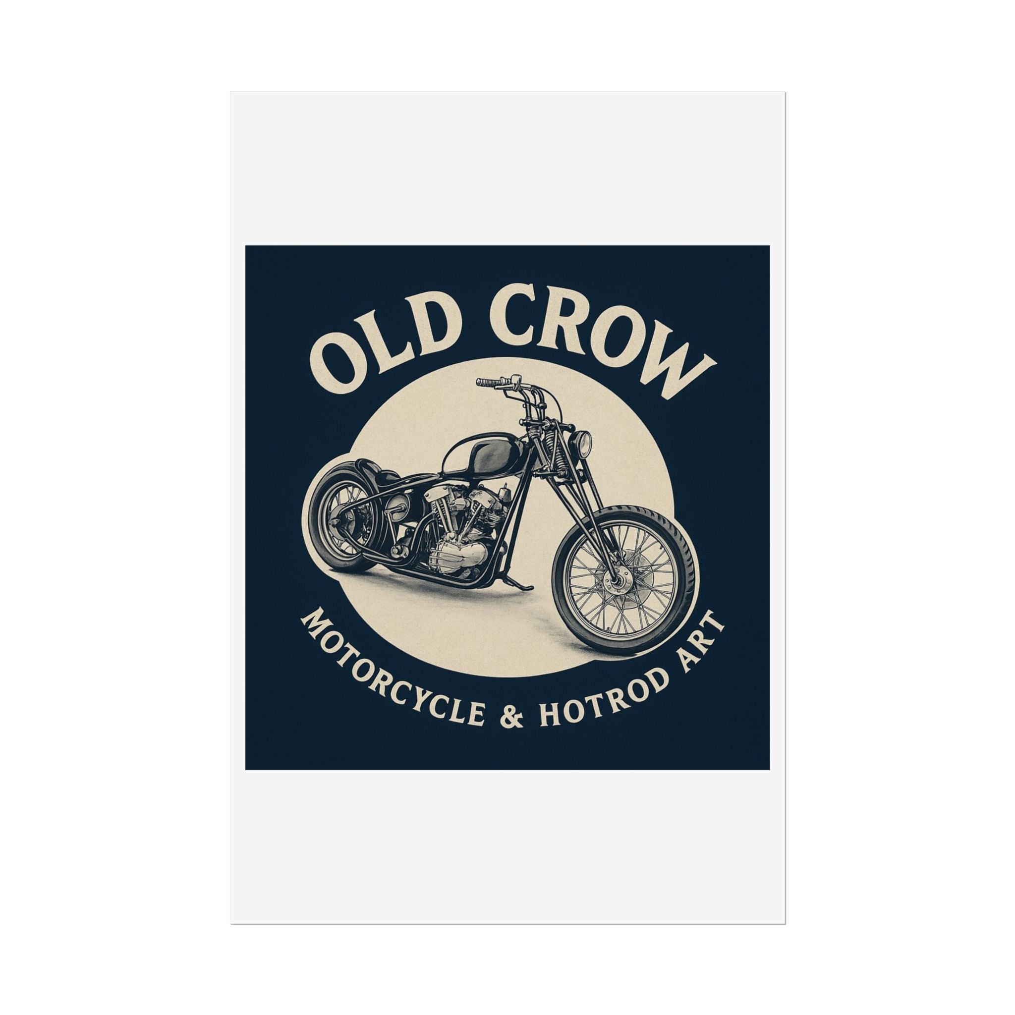 Old Crow Rolled Poster, Retro Wall Decor