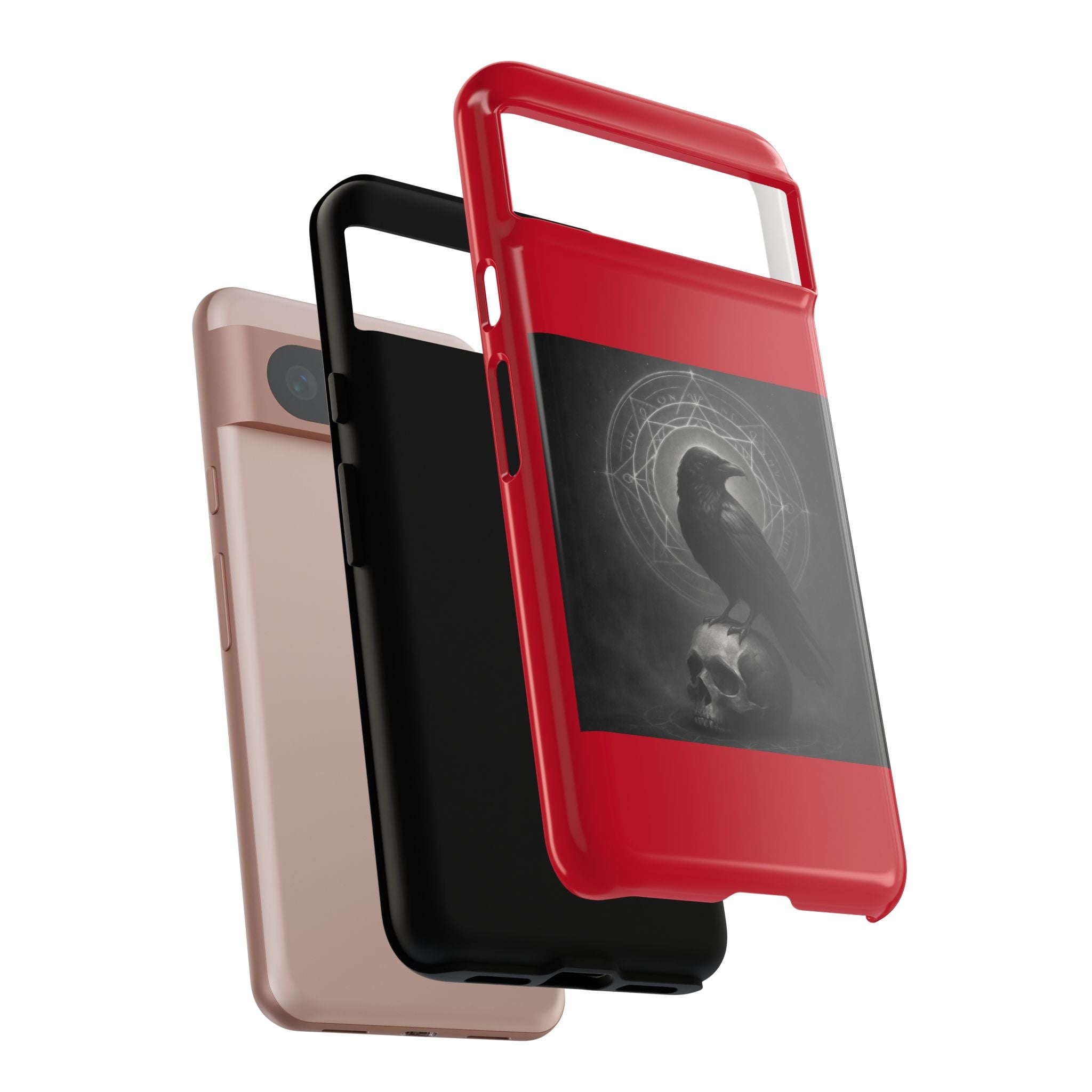 Occult Raven Sigil & Skull Art Cases