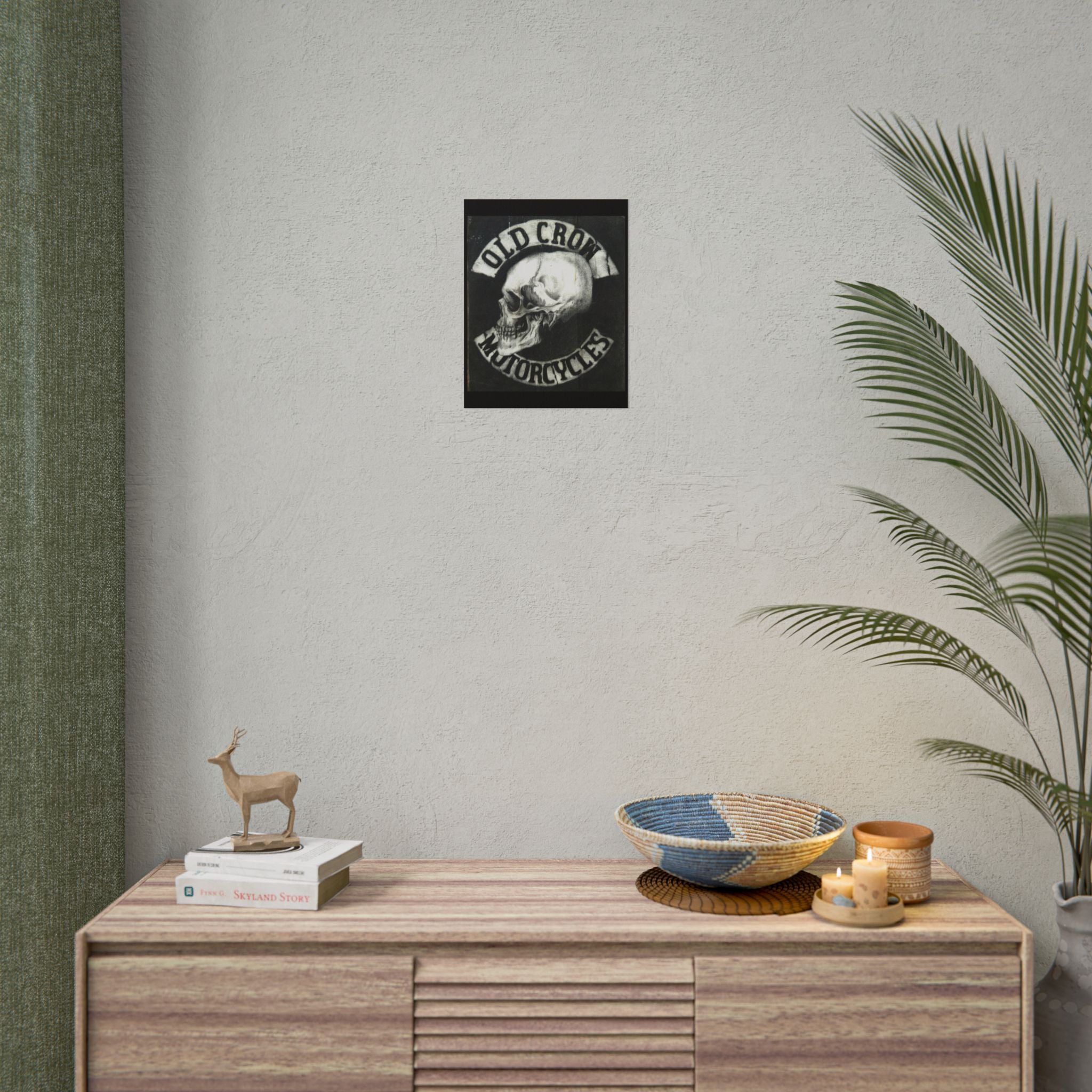Vintage Motorcycle Skull Rolled Posters