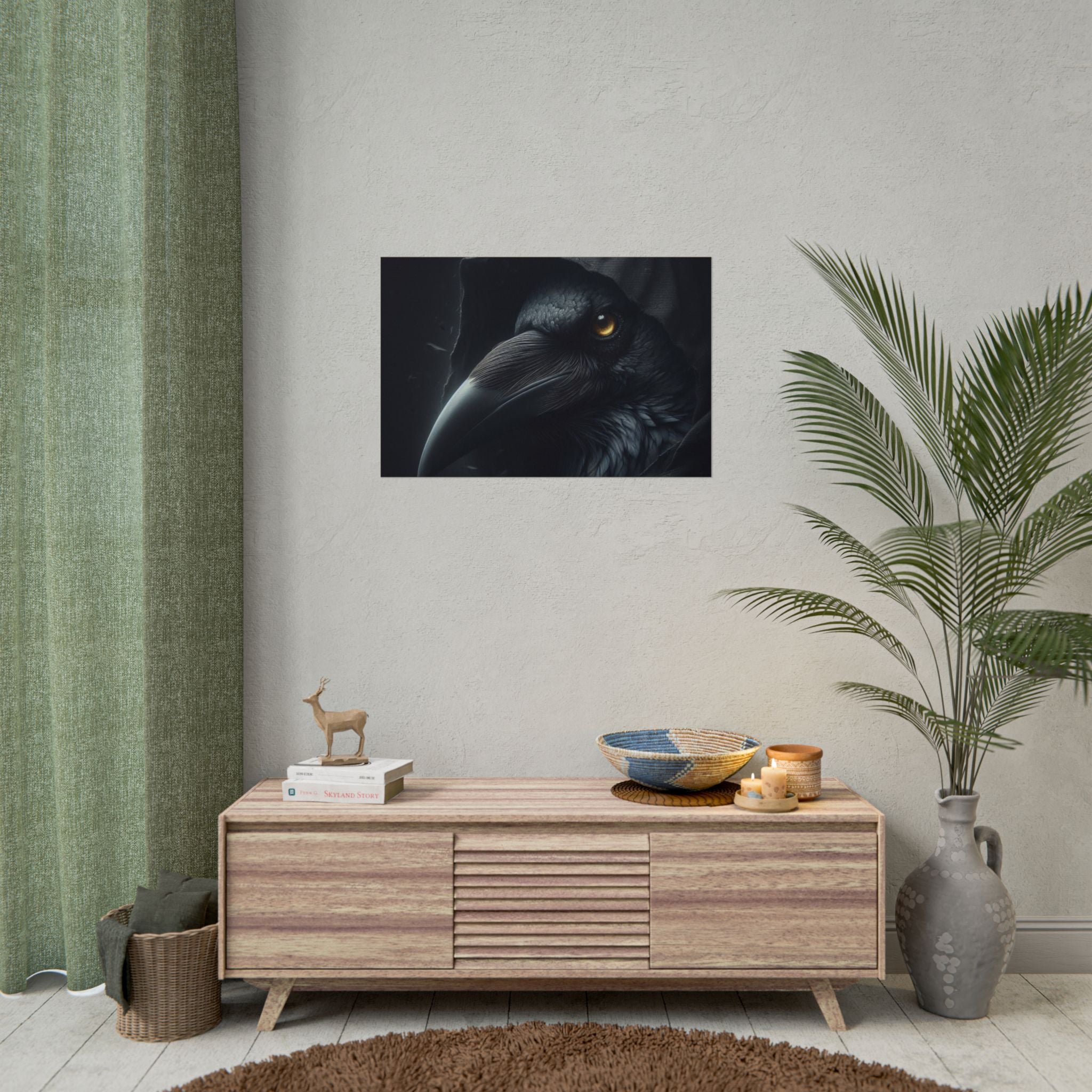 Dark Raven Hooded Rolled Poster
