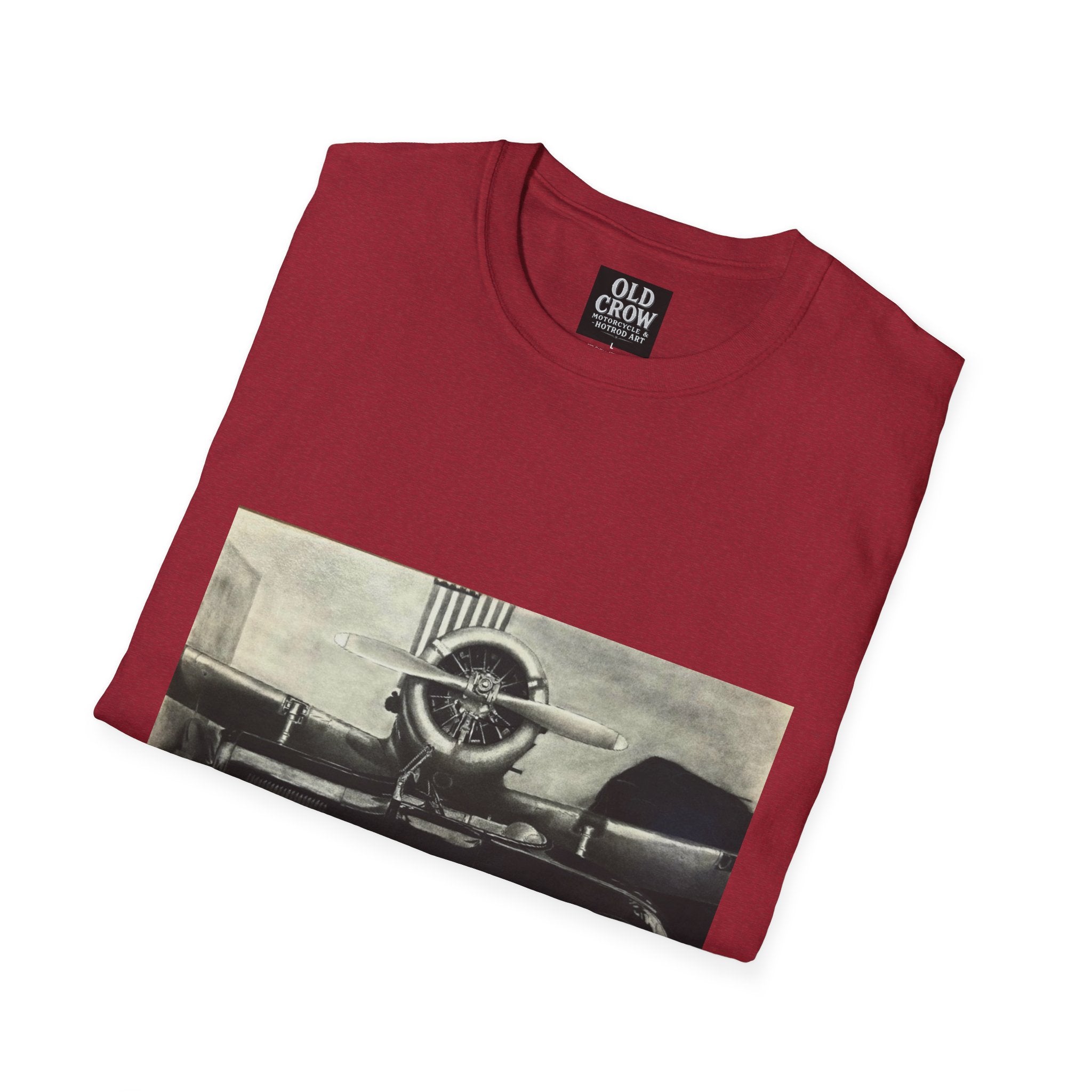 Speed & Sky Softstyle T-Shirt, WW2 Airplane, Hotrod Roadster