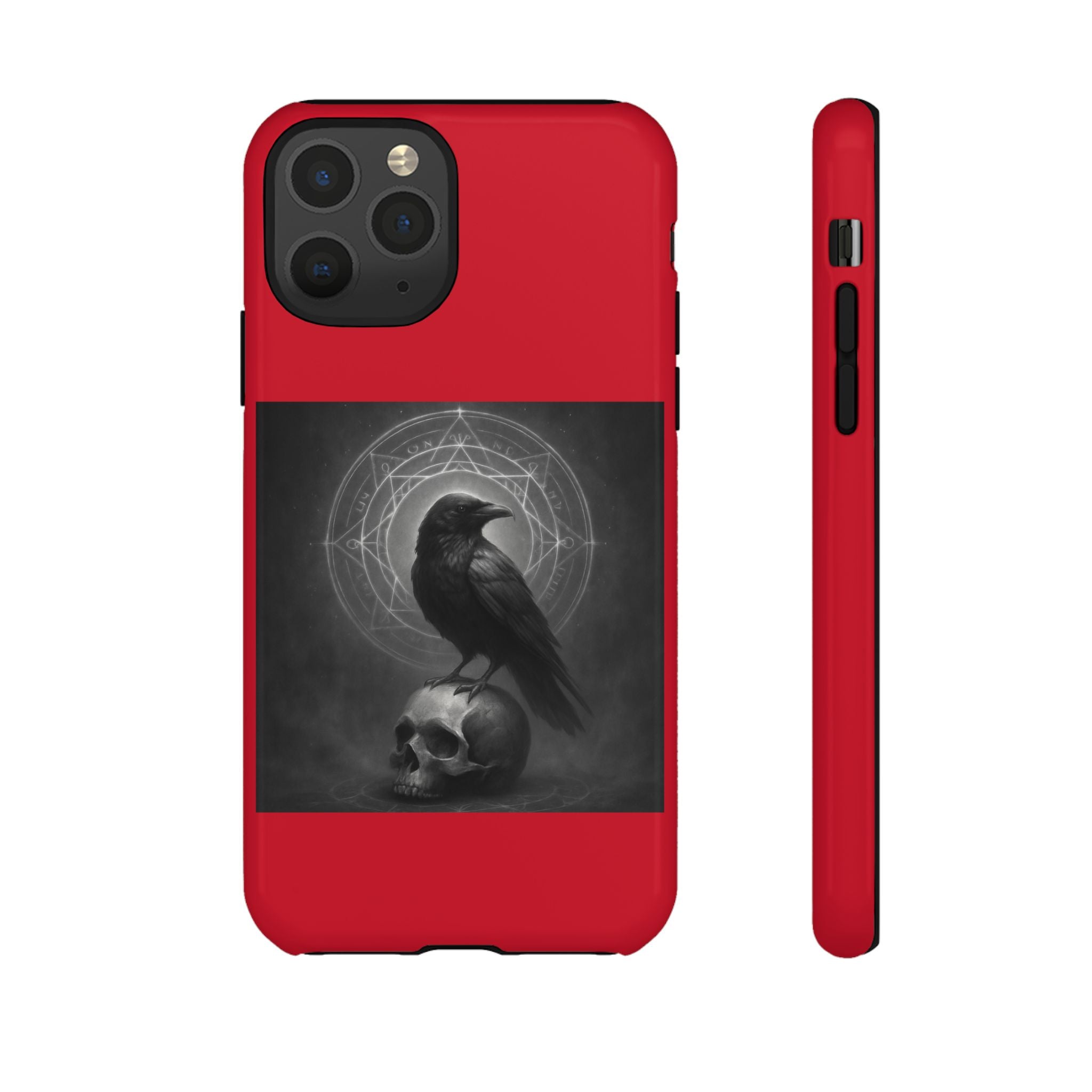 Occult Raven Sigil & Skull Art Cases