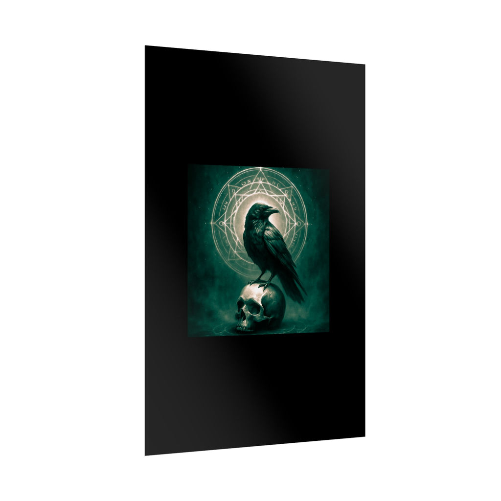 Mystical Raven Art Poster | Dark Aesthetic Wall Decor for Home