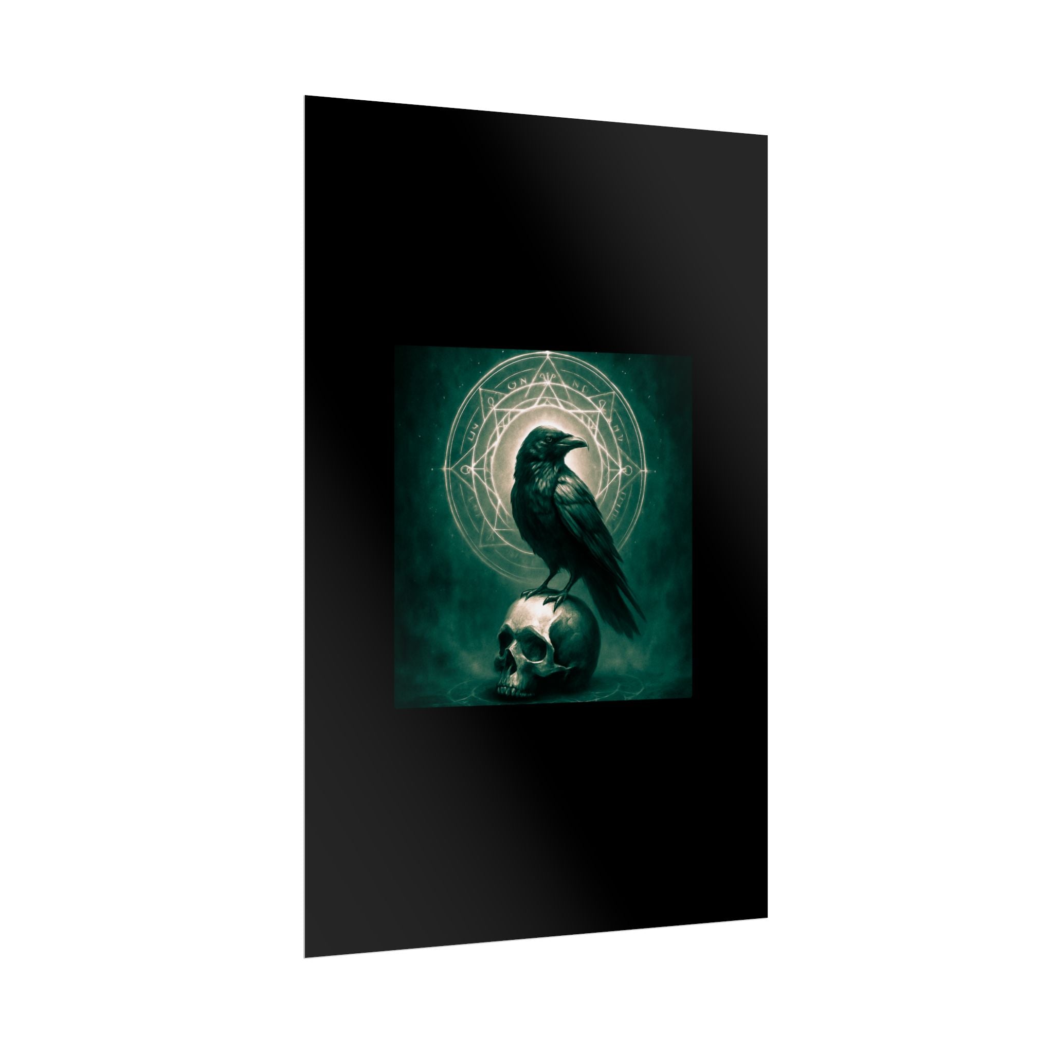 Mystical Raven Art Poster | Dark Aesthetic Wall Decor for Home