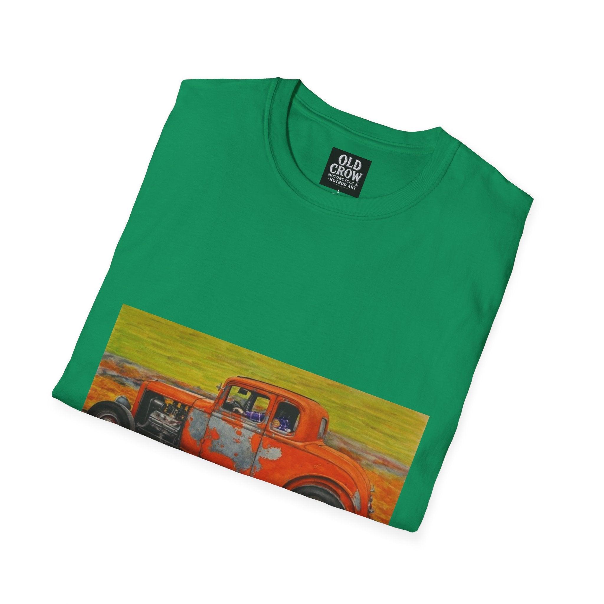 Vintage Hotrod in Motion Softstyle T-Shirt, " Book'n"