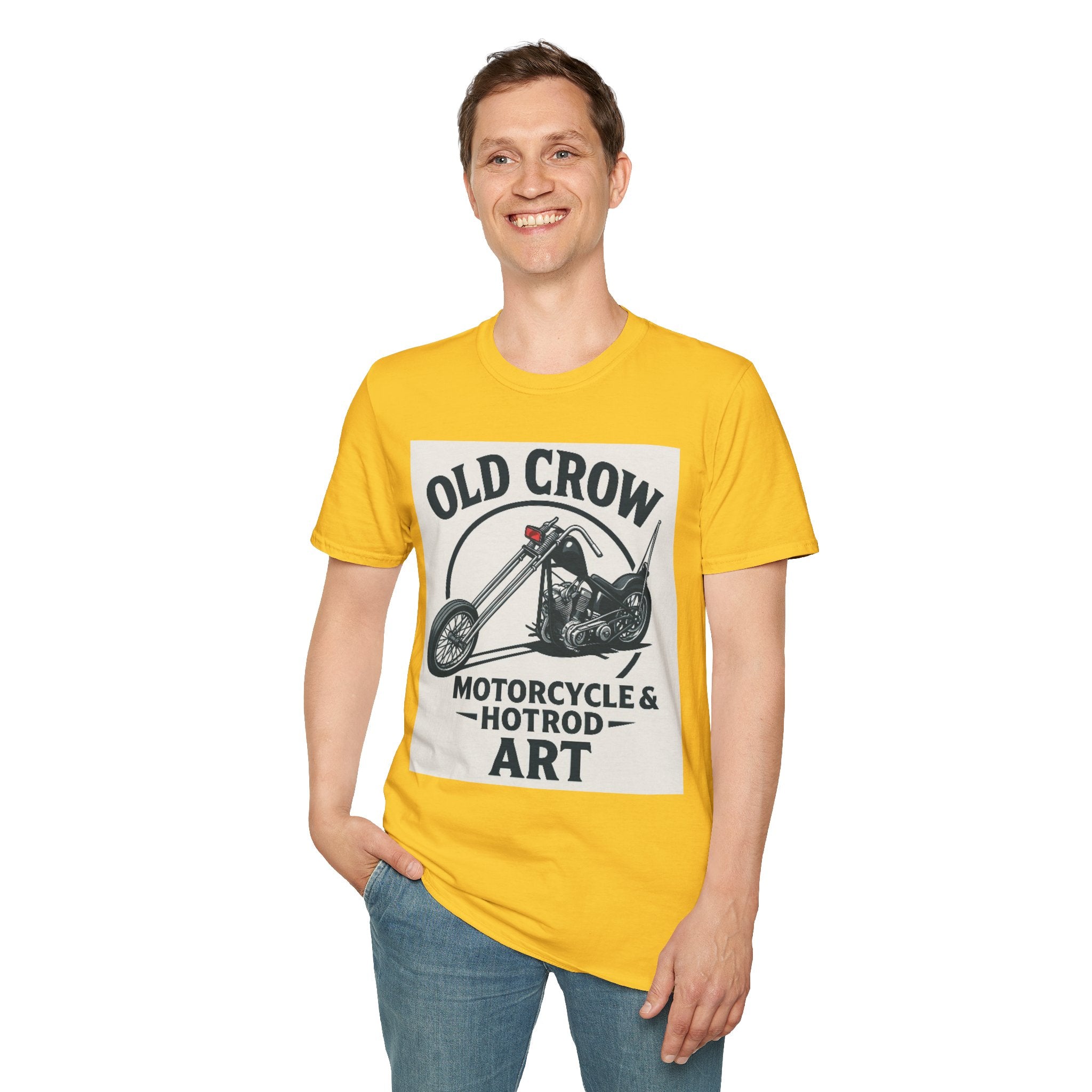 Old Crow Long Fork Chopper Sticker T-Shirt