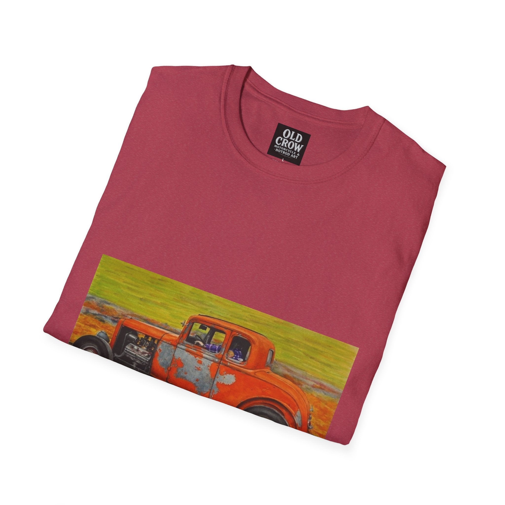 Vintage Hotrod in Motion Softstyle T-Shirt, " Book'n"