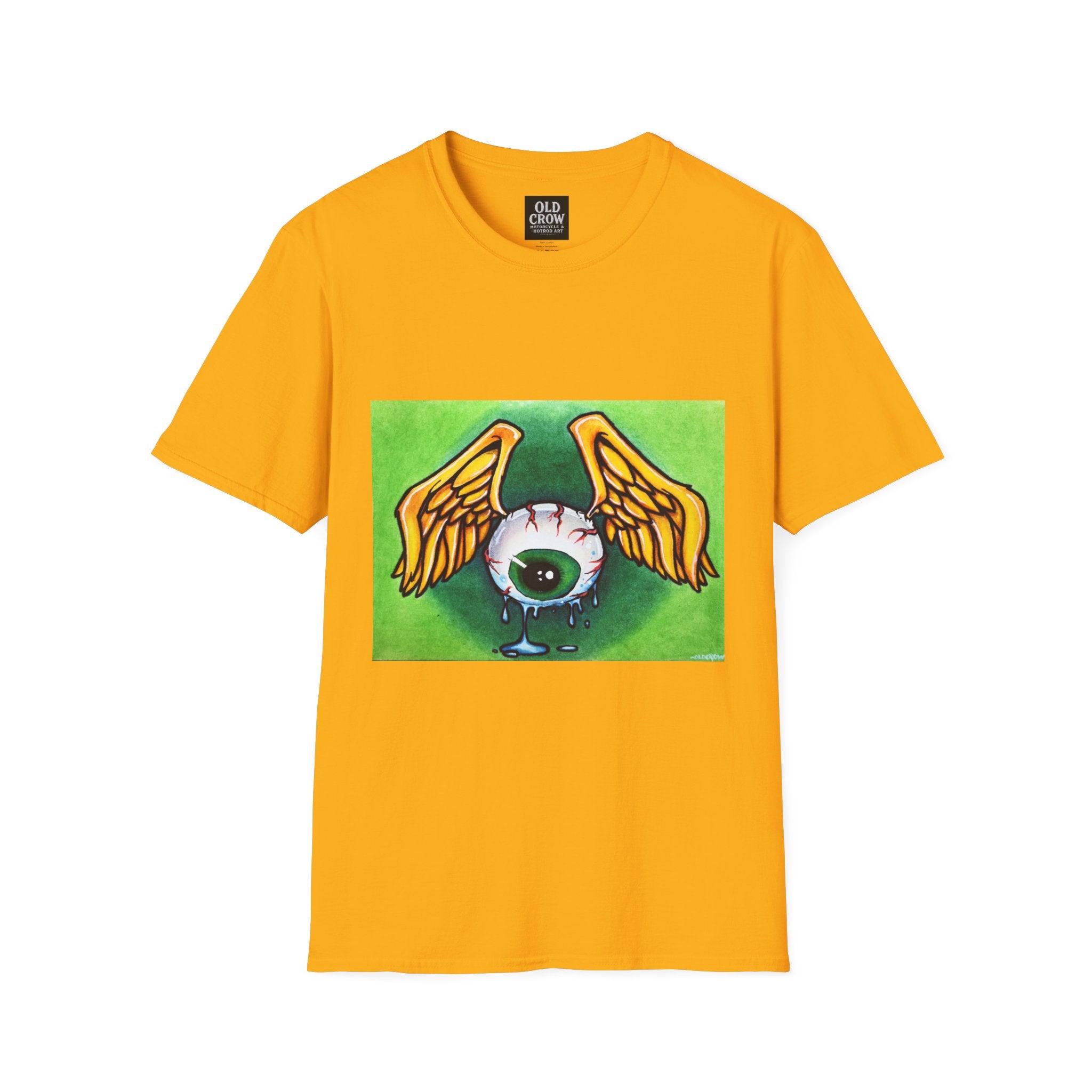 Flying Eyeball Art Print Softstyle T-Shirt