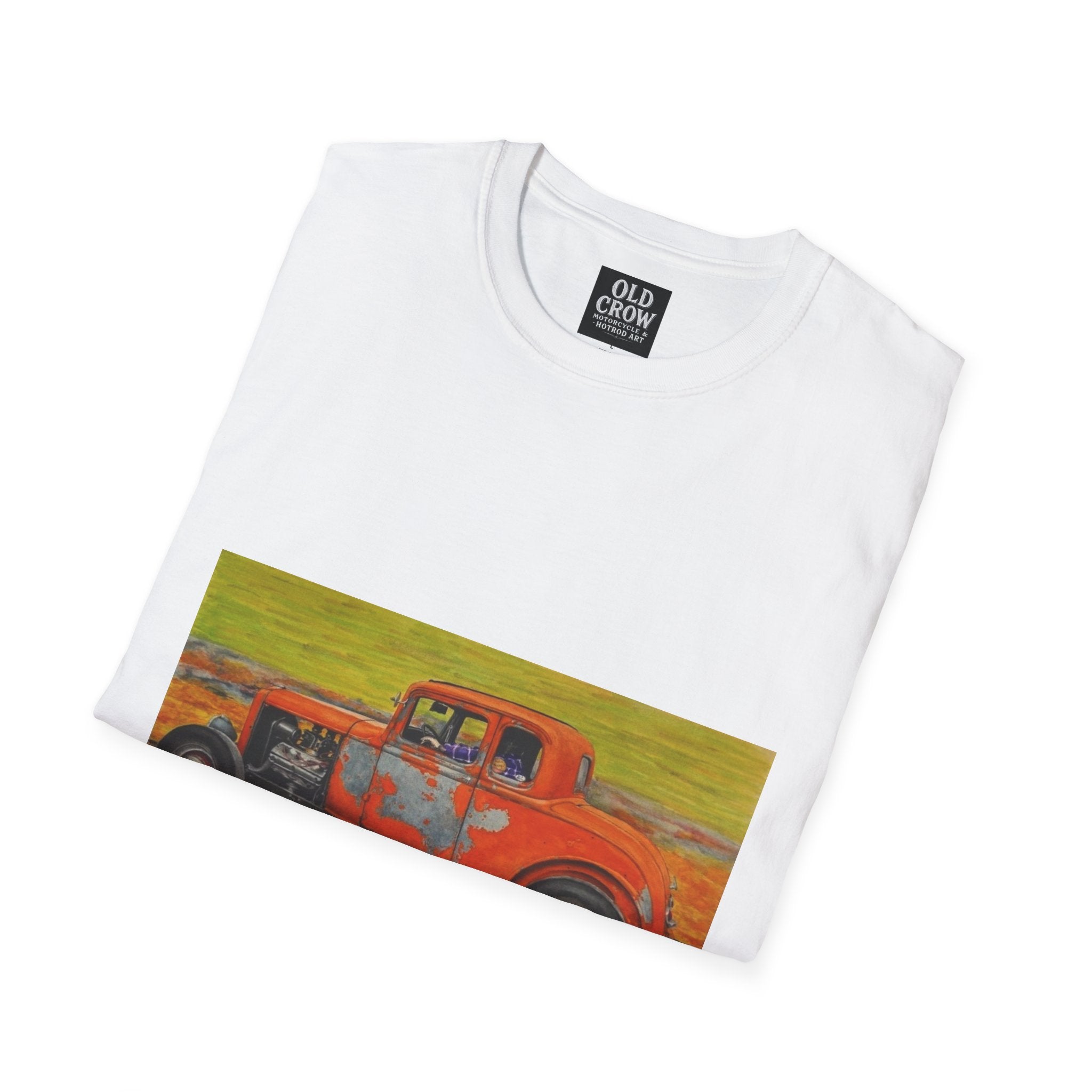 Vintage Hotrod in Motion Softstyle T-Shirt, " Book'n"