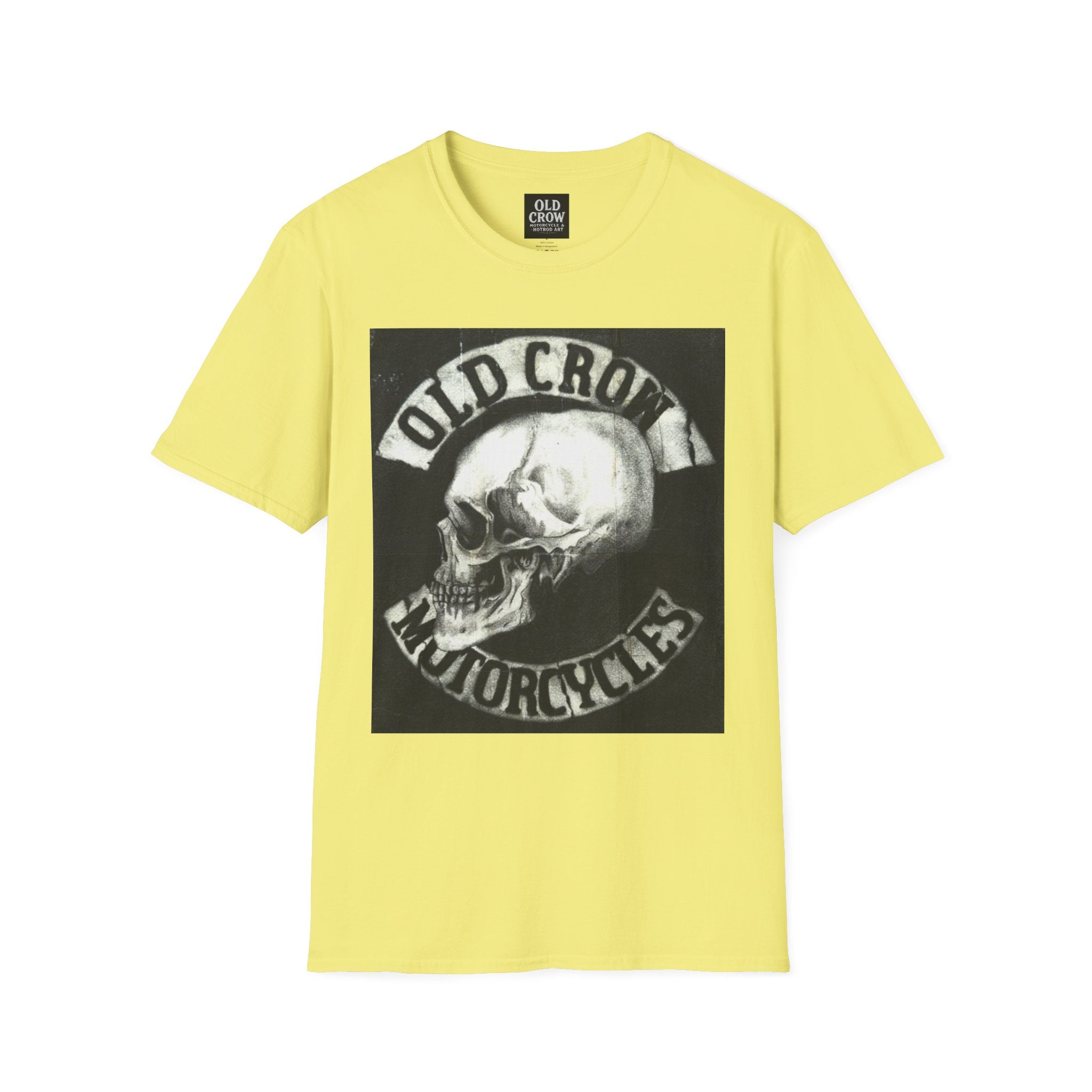 Old Crow Motorcycles Skull Emblem Patch T-Shirt