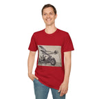 Aviation and Motorcycle Heritage Print  T-Shirt