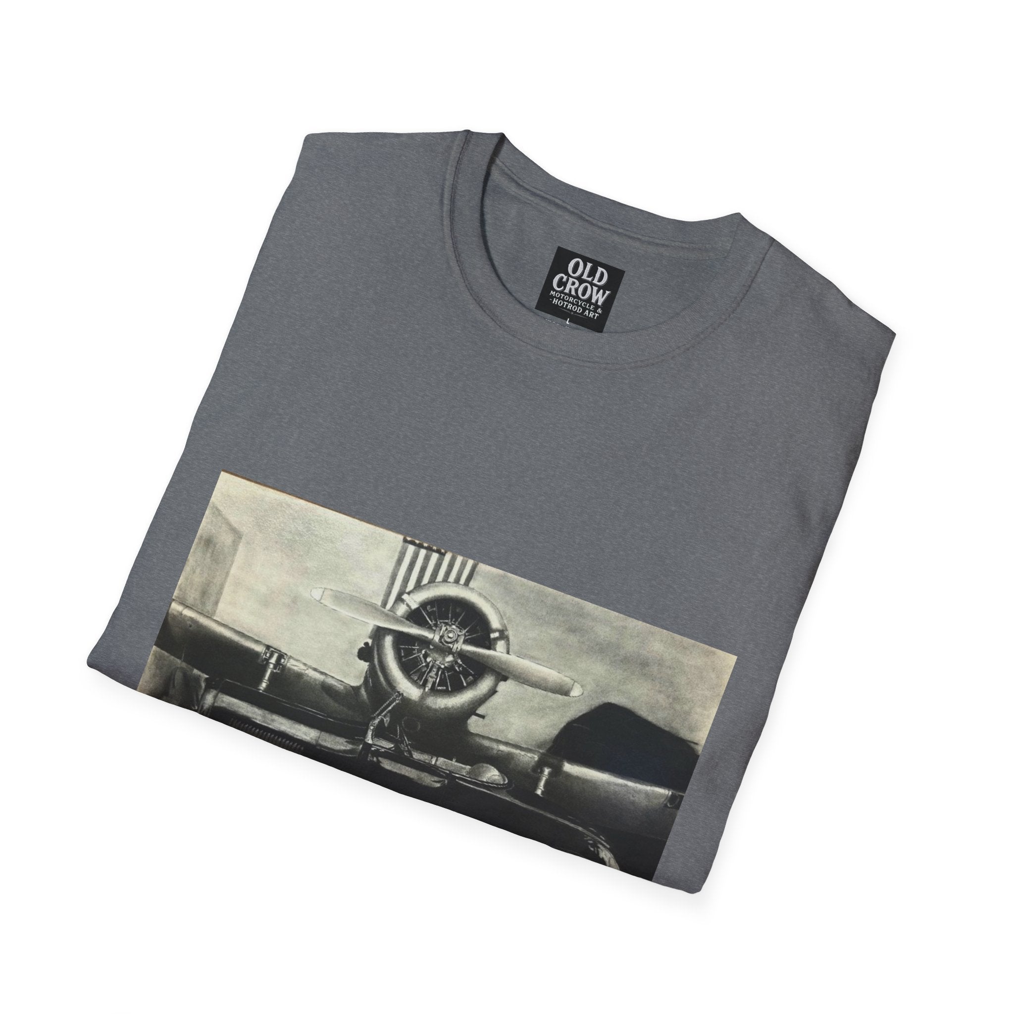 Speed & Sky Softstyle T-Shirt, WW2 Airplane, Hotrod Roadster