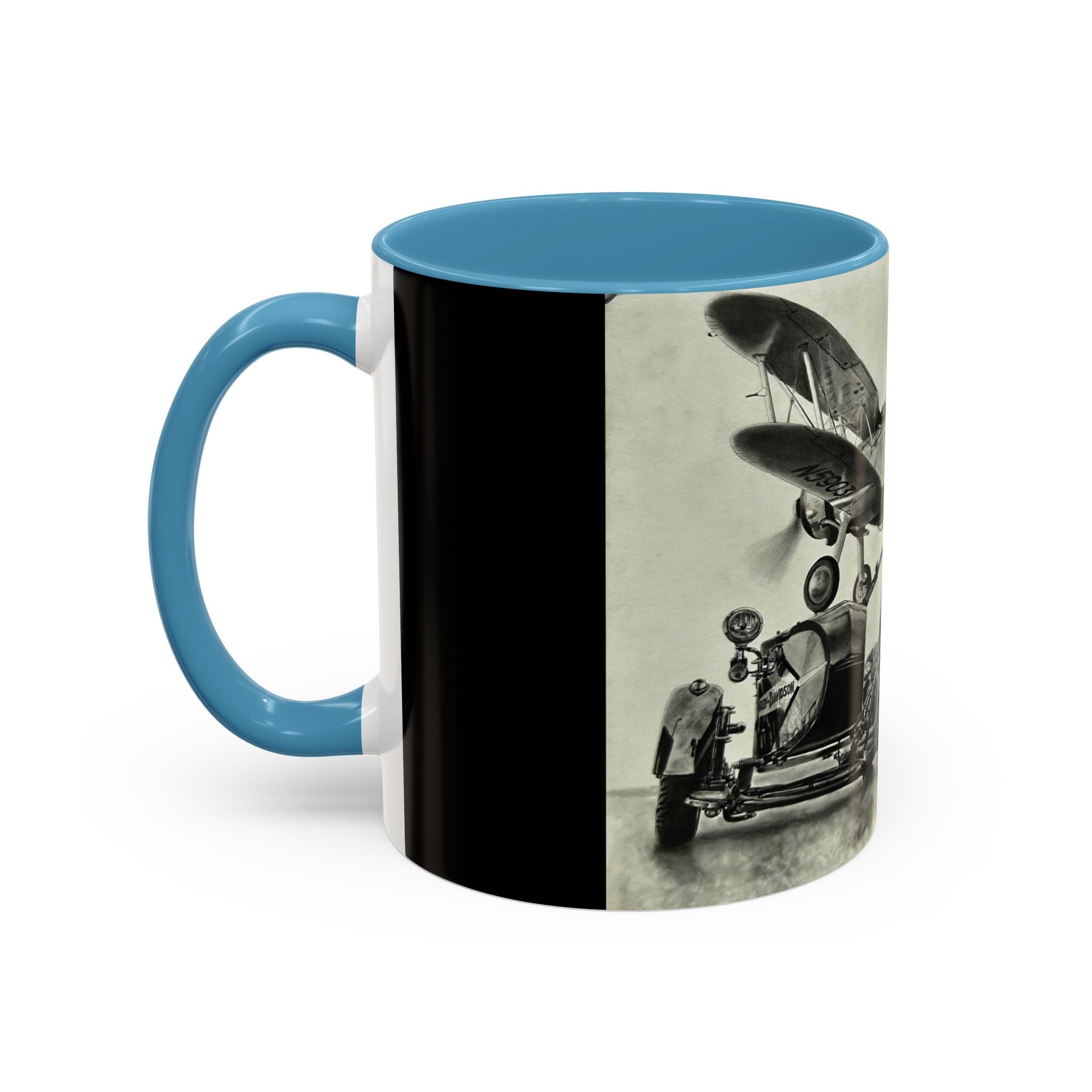 17 Retro Motorcycle & Airplane Coffee Mug
