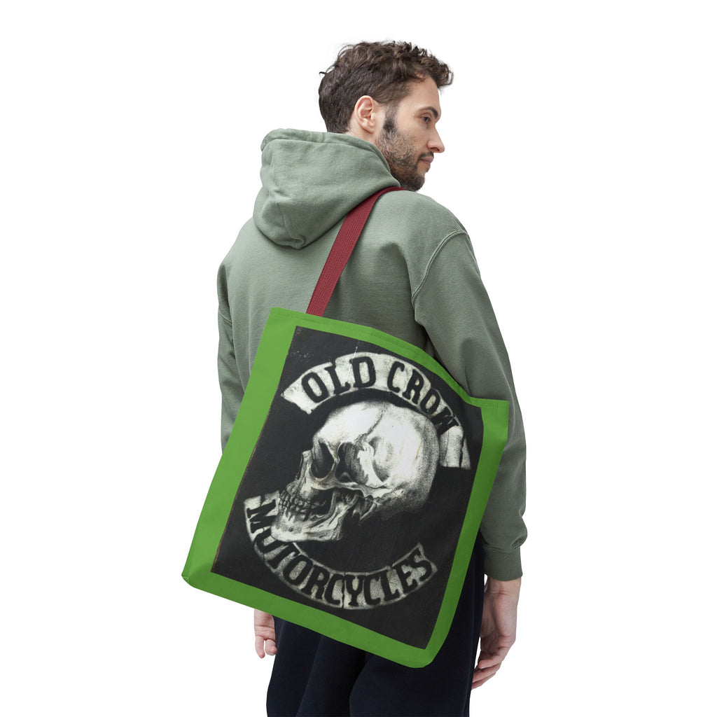 Old Crow Motorcycles Skull Emblem Tote Bag