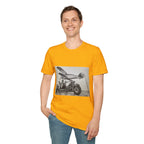 Old-School Aviation Meets Two Wheels T-Shirt