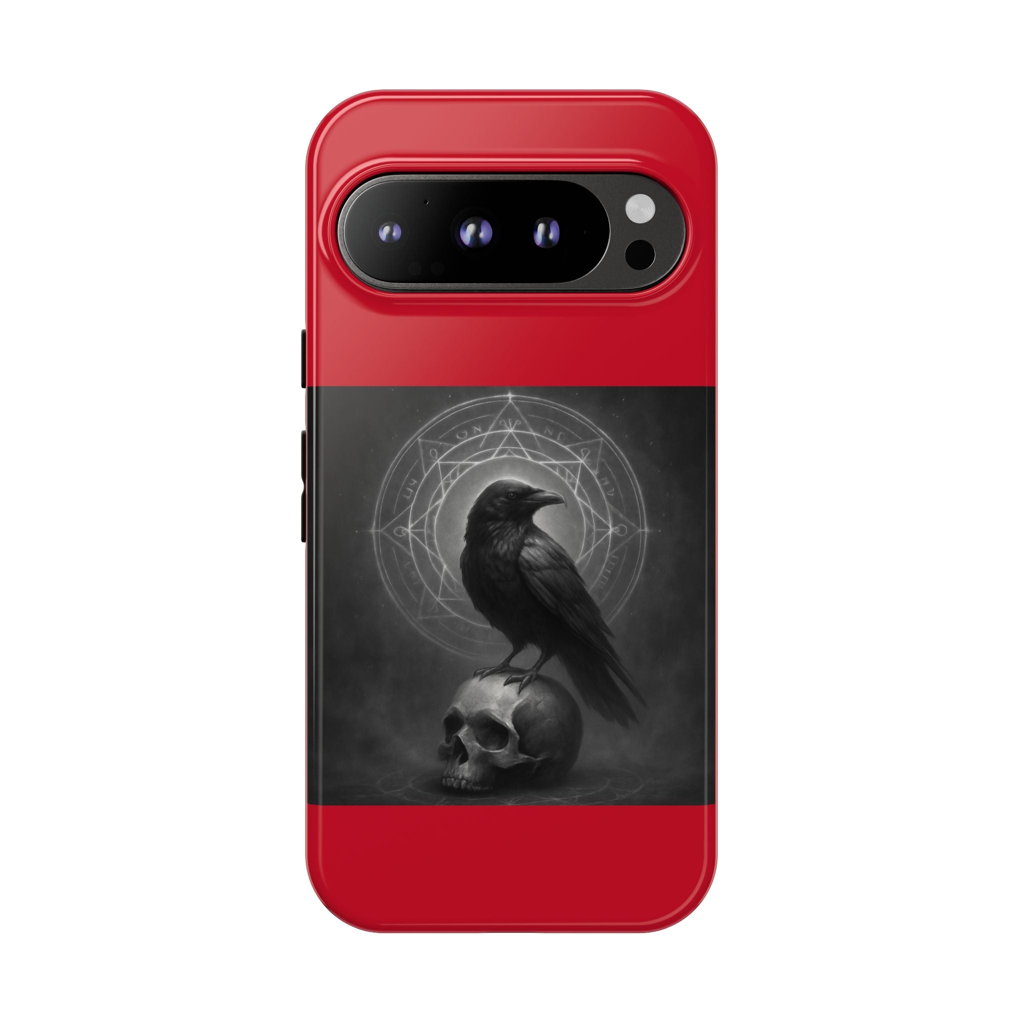Occult Raven Sigil & Skull Art Cases