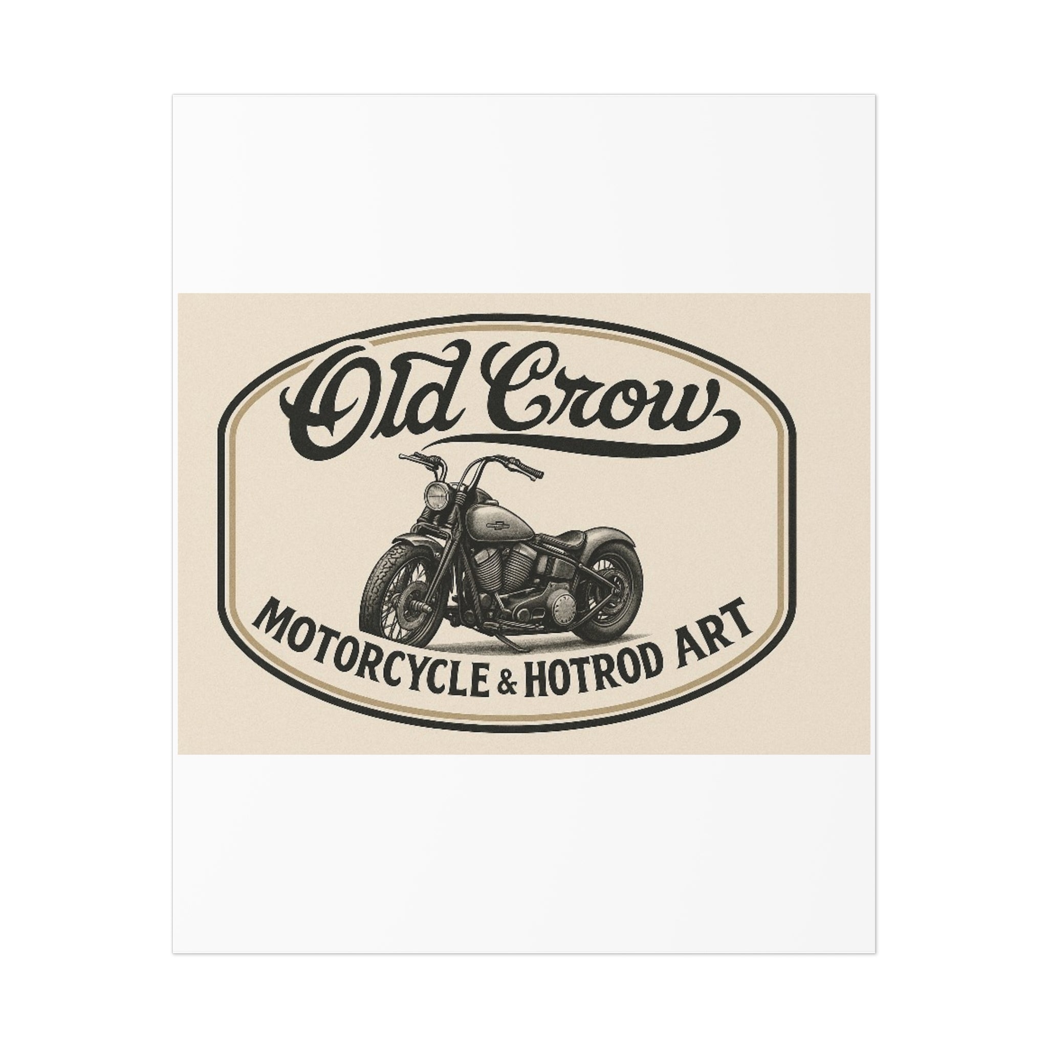 Vintage Motorcycle Art Poster, Garage Wall Art