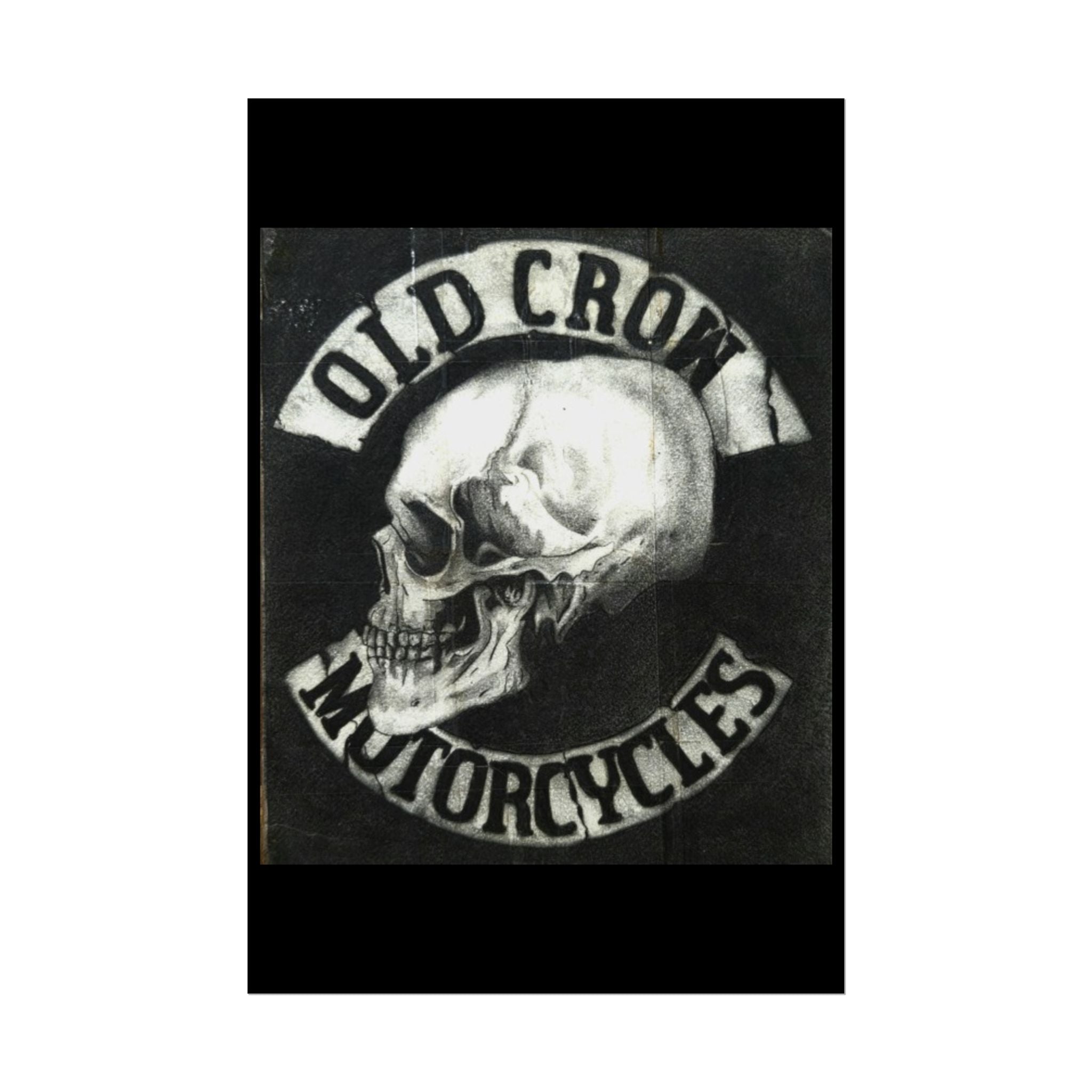 Vintage Motorcycle Skull Rolled Posters