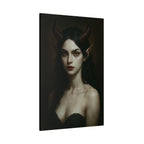 Gothic Art Canvas Print, Demon Aesthetic Home Decor, Dark Fantasy Wall Art, Witchy Room Decoration, Unique Gift for Halloween, Edgy Art