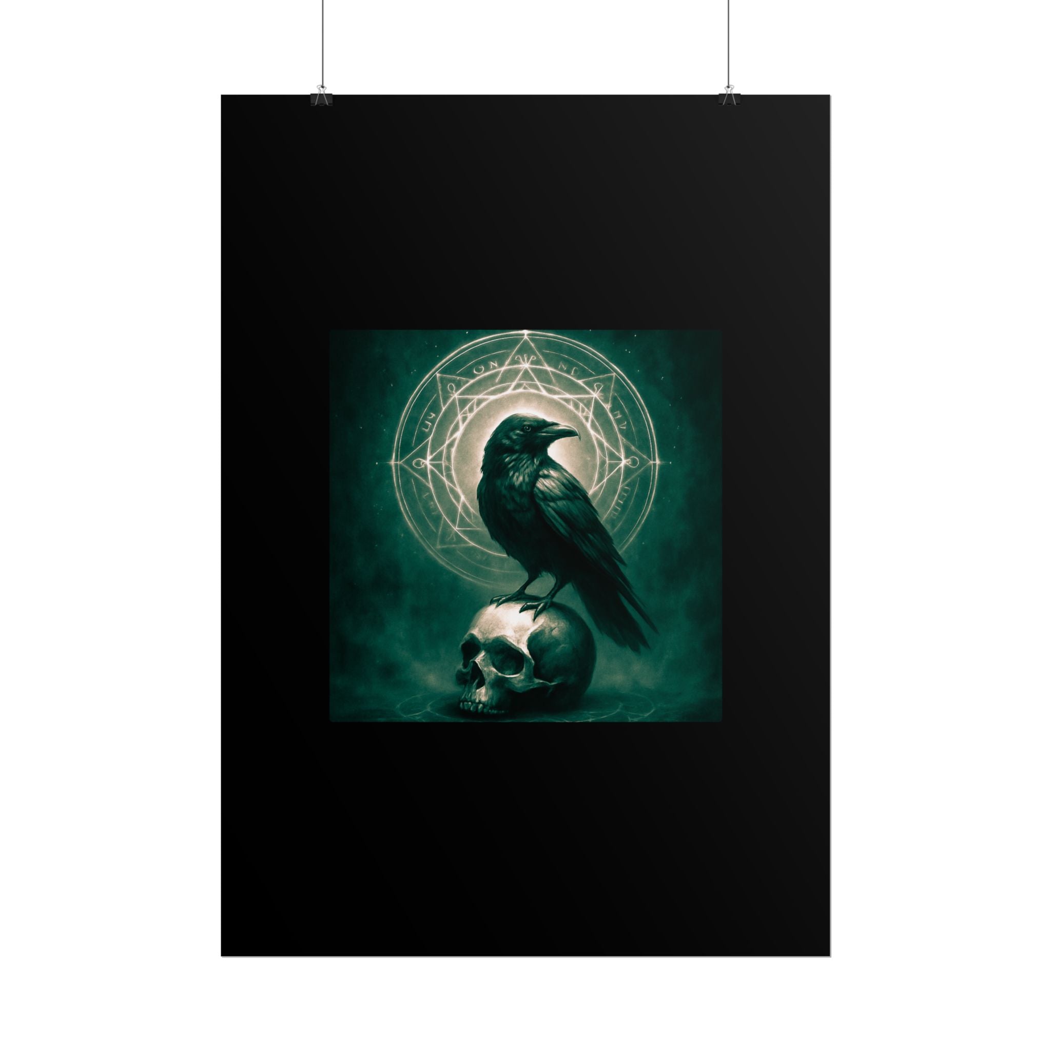 Mystical Raven Art Poster | Dark Aesthetic Wall Decor for Home