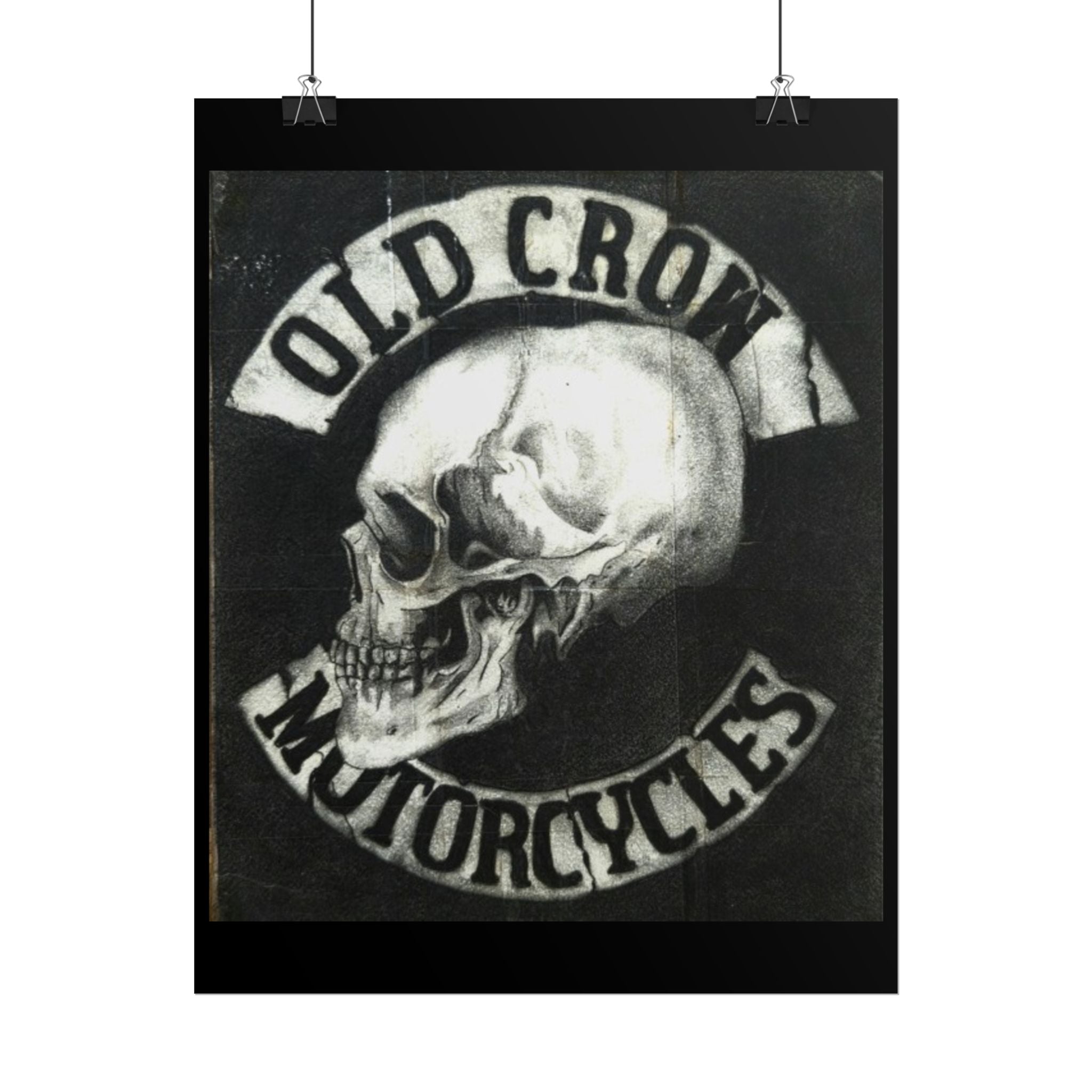 Vintage Motorcycle Skull Rolled Posters