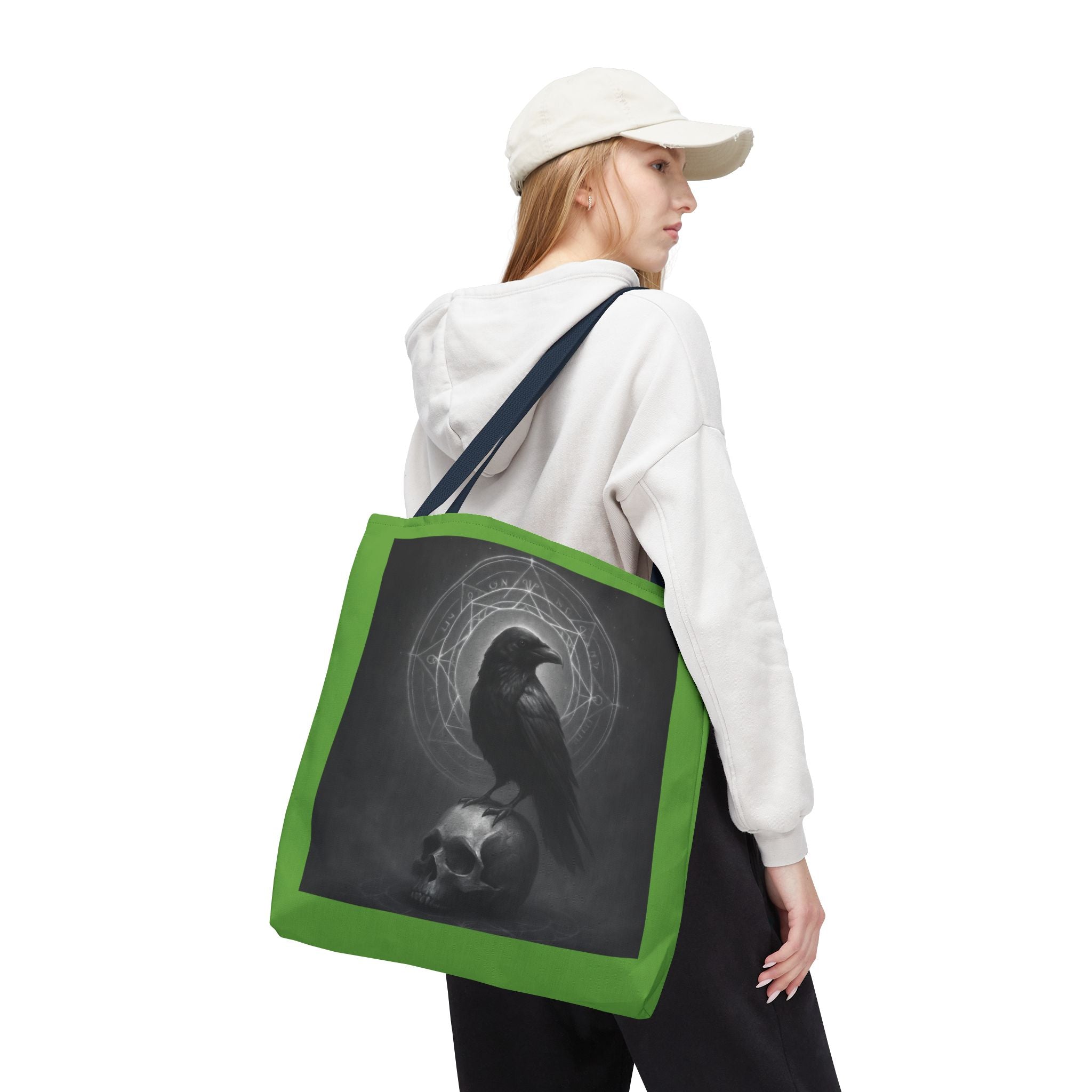Black Raven & Skull Magic  Tote Bag