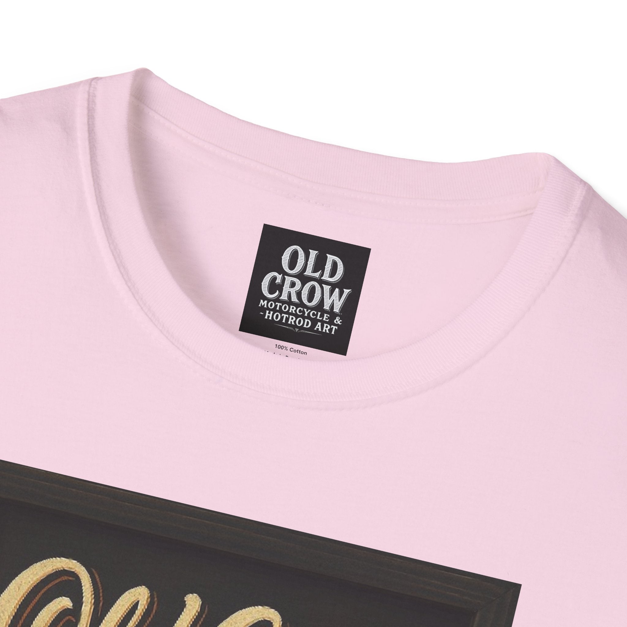 Old Crow Motorcycle & Hotrod Art Softstyle T-Shirt