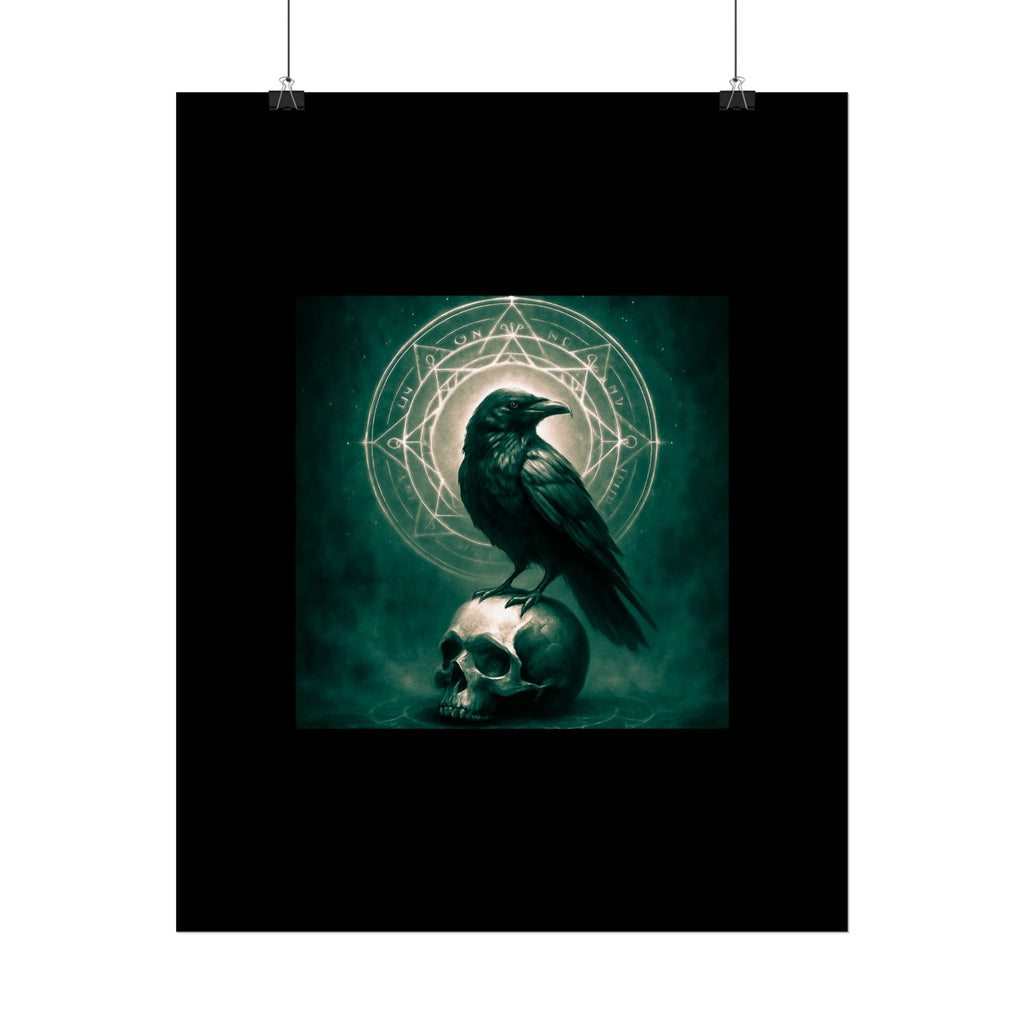 Mystical Raven Art Poster | Dark Aesthetic Wall Decor for Home
