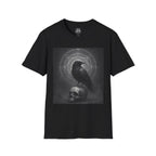 Dark Magic Raven Illustration T-Shirt, Black & White