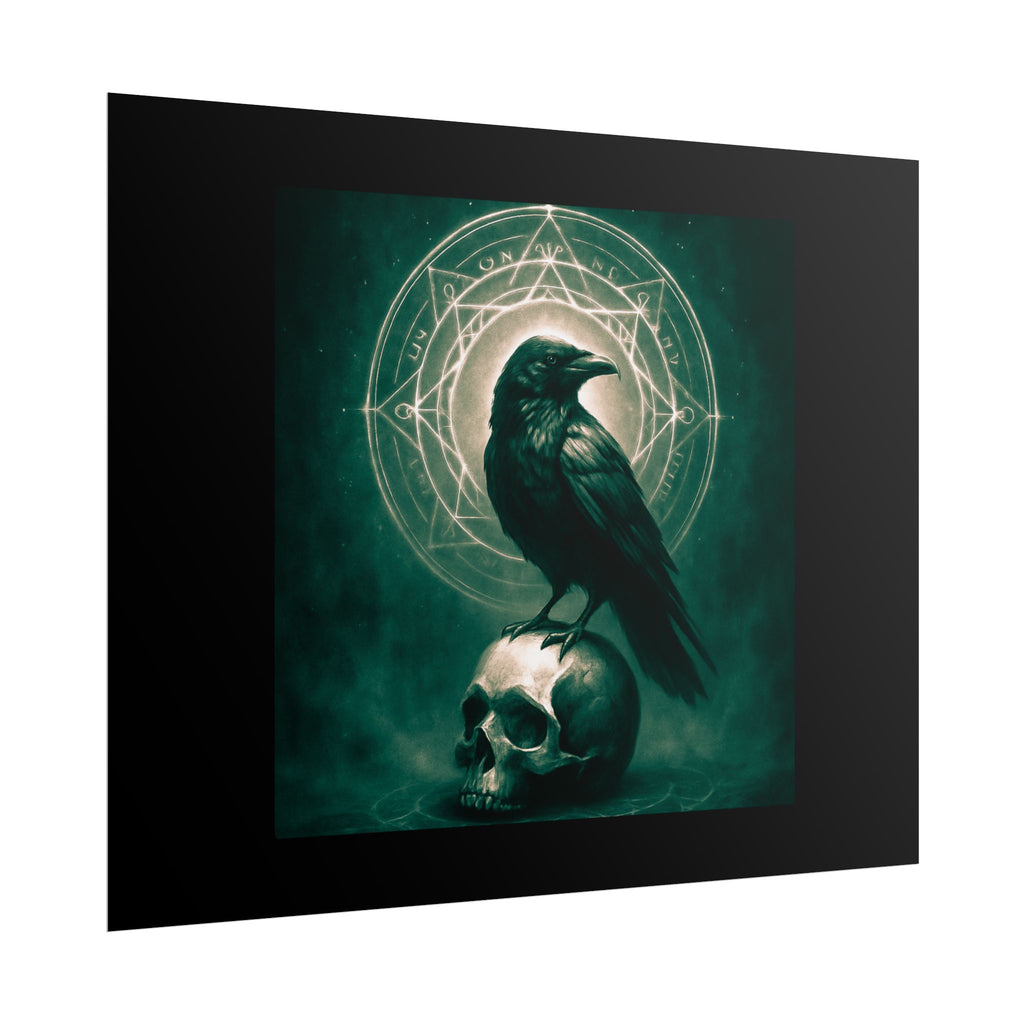 Mystical Raven Art Poster | Dark Aesthetic Wall Decor for Home