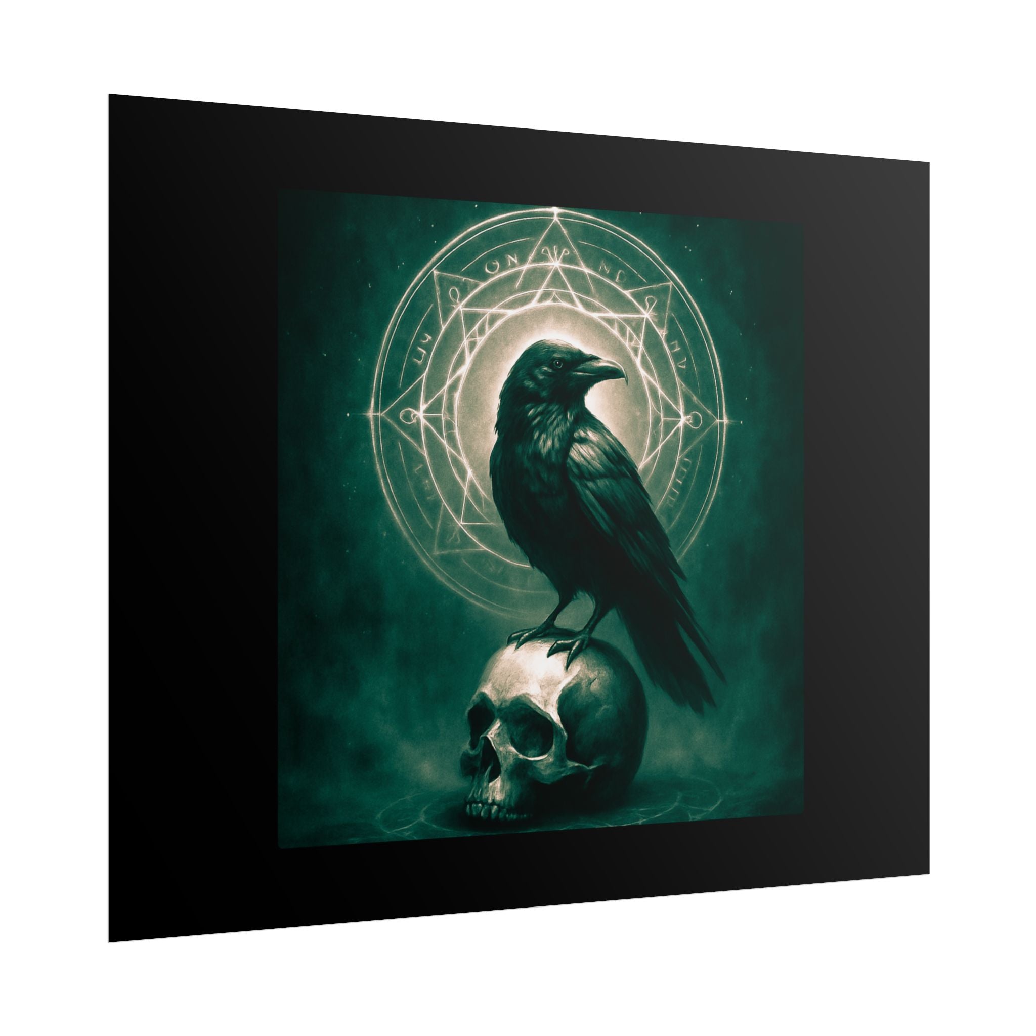 Mystical Raven Art Poster | Dark Aesthetic Wall Decor for Home