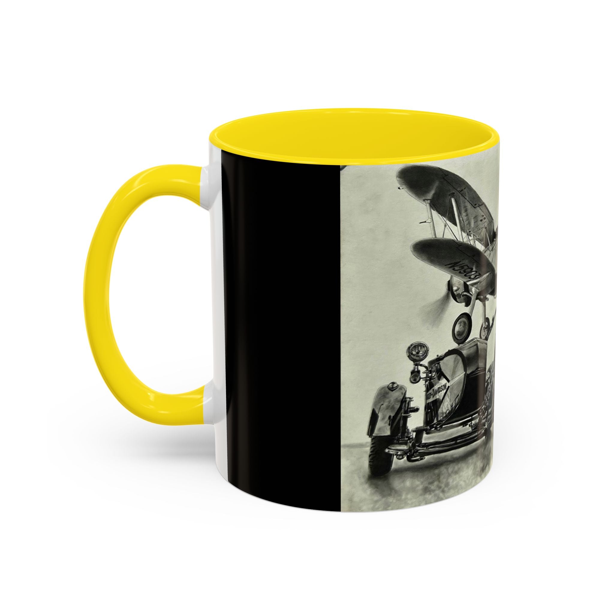 17 Retro Motorcycle & Airplane Coffee Mug