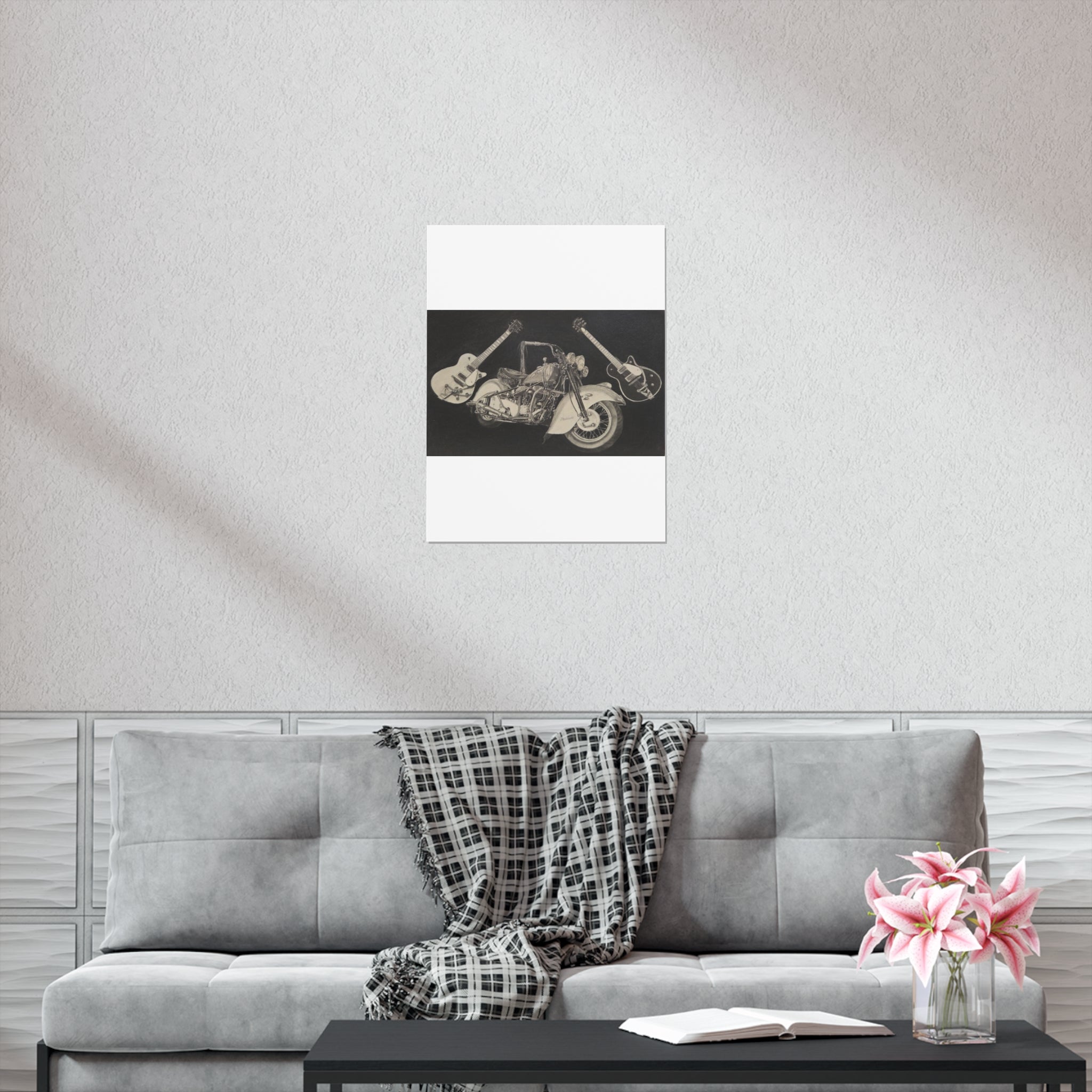 Guitars & Gasoline Art Poster, Music Wall Decor
