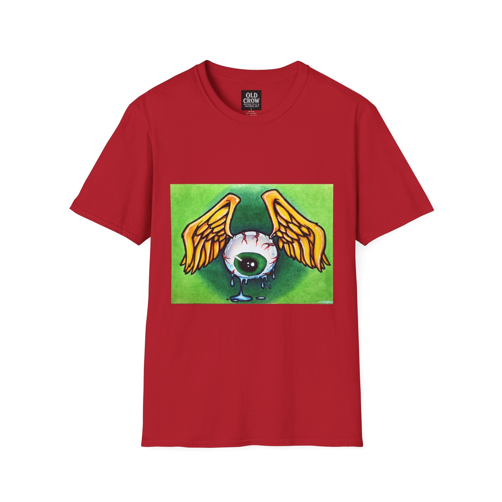 Flying Eyeball Art Print Softstyle T-Shirt